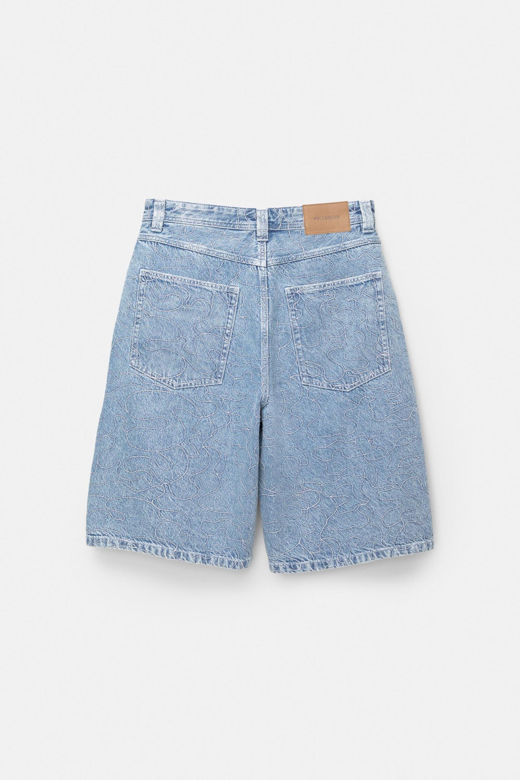 Denim skater Bermuda shorts Product Image