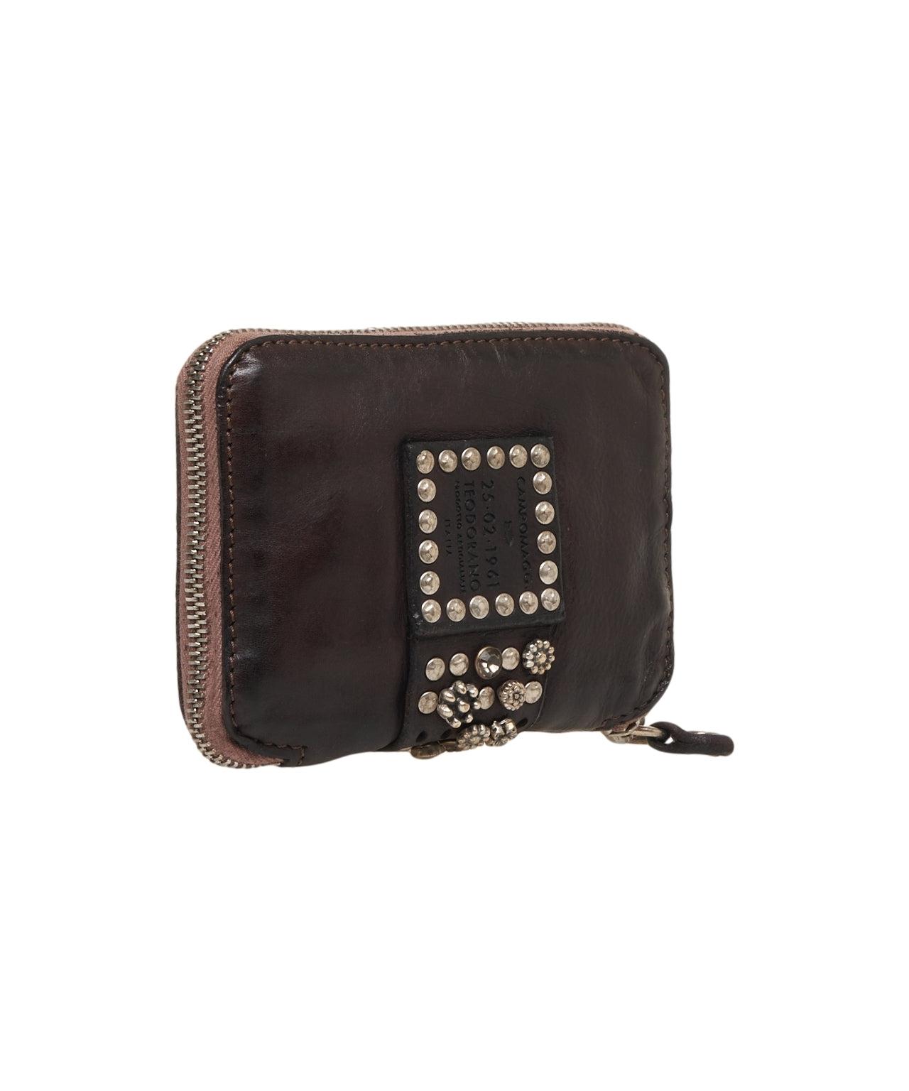 Leather wallet with stud detail Product Image