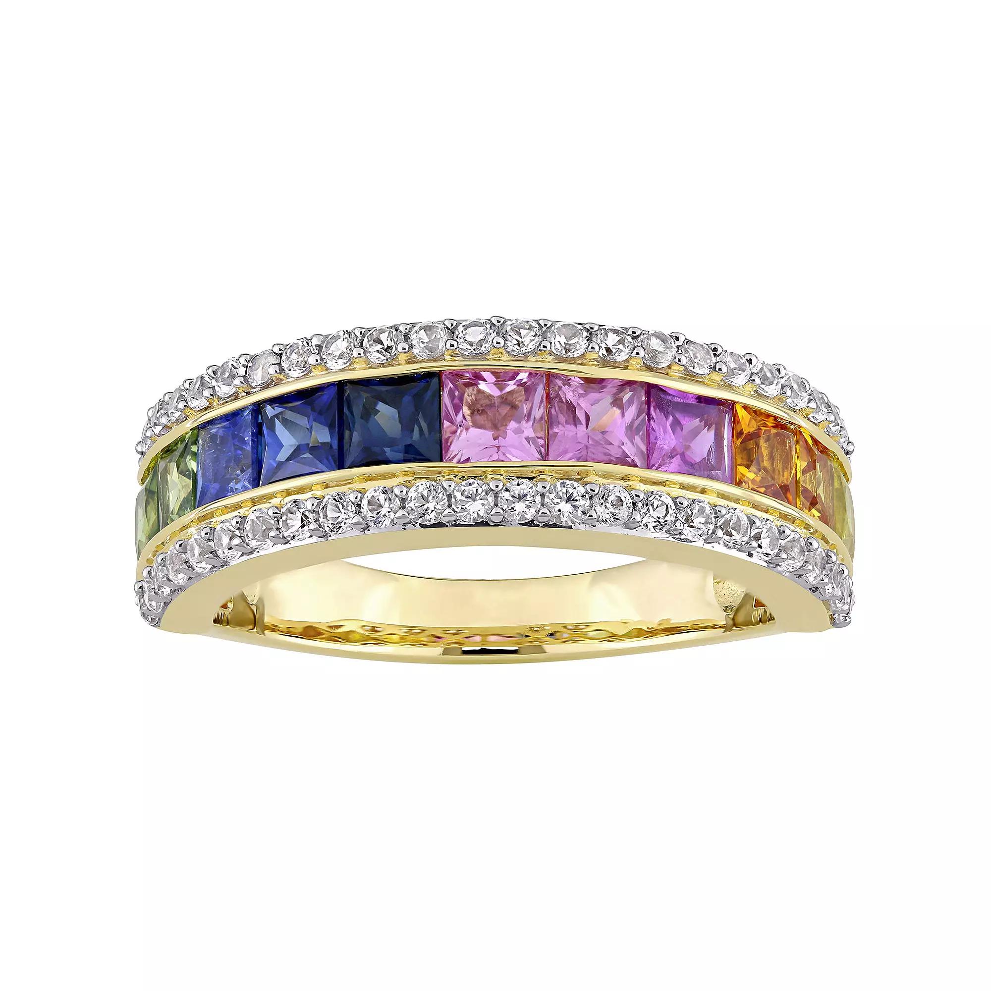 Stella Grace 14k Gold Multi-Color Sapphire Eternity Ring, Women's,  Product Image