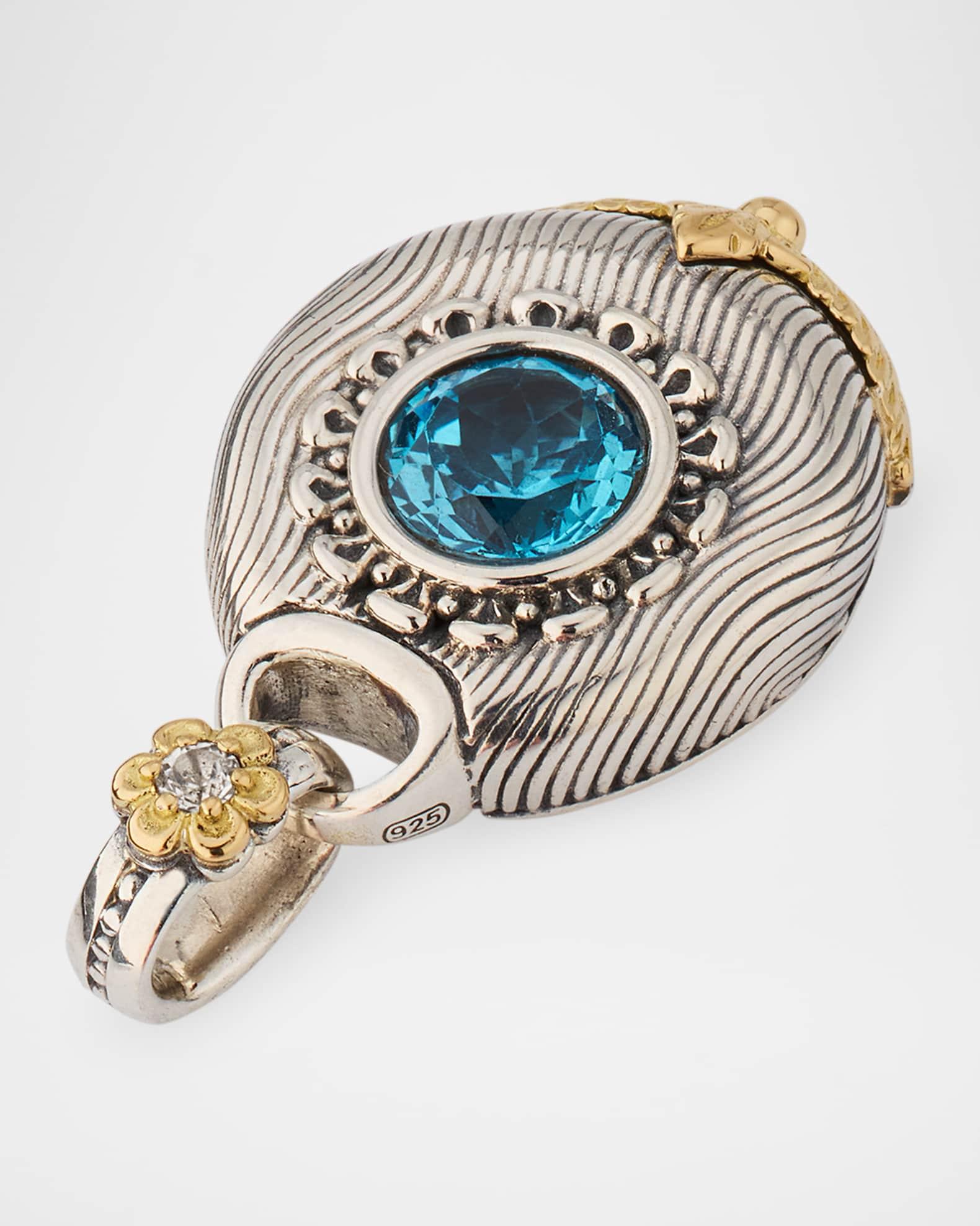 Kyma Enhancer with Blue Topaz and White Sapphire Product Image