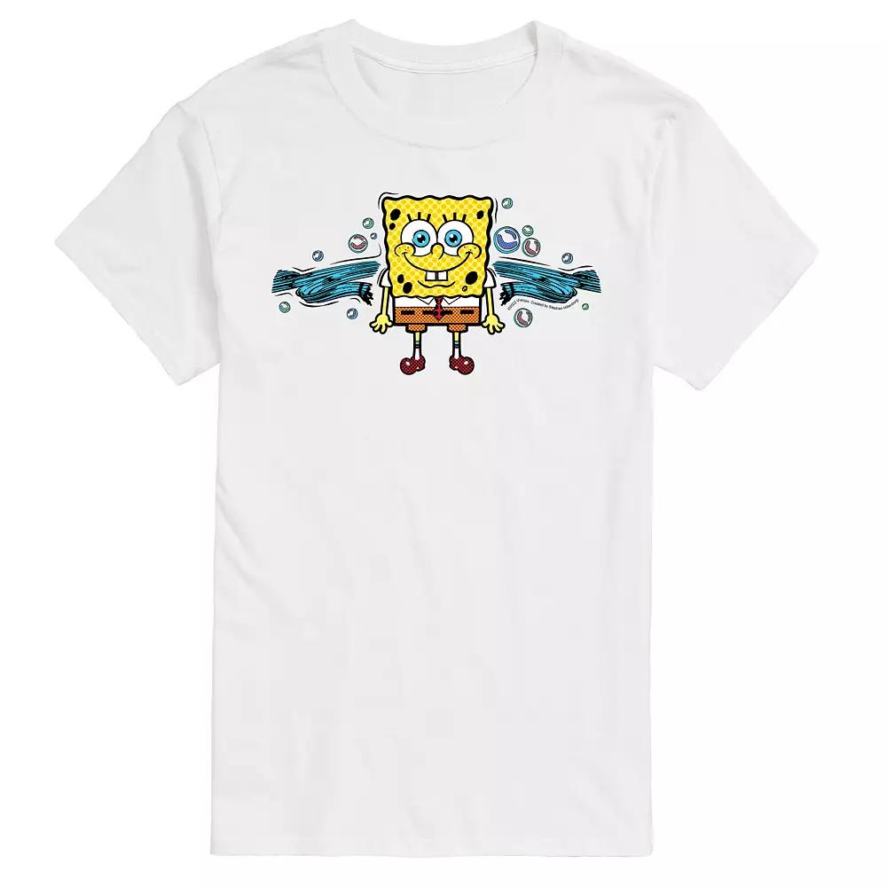 Big & Tall SpongeBob SquarePants Bubbly Short Sleeve Graphic Tee, Men's,  Product Image