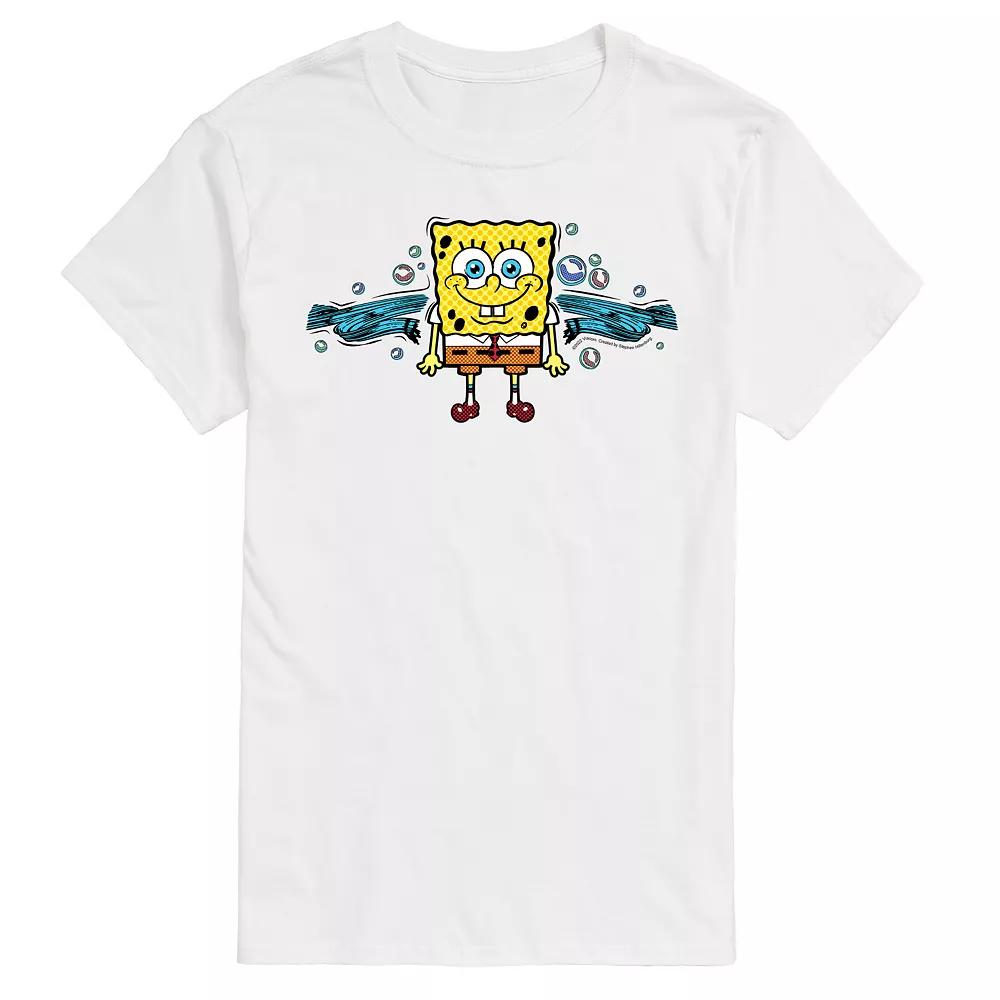 Big & Tall SpongeBob SquarePants Bubbly Short Sleeve Graphic Tee, Men's,  Product Image