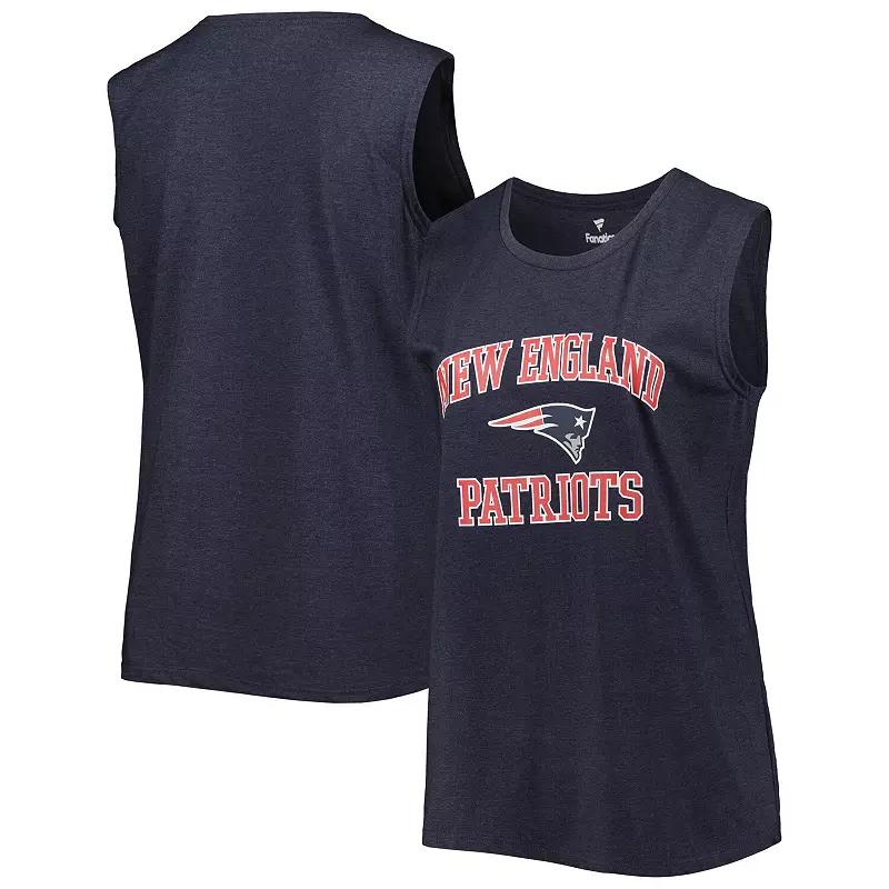 Women's Fanatics Branded Heather Navy New England Patriots Plus  Product Image