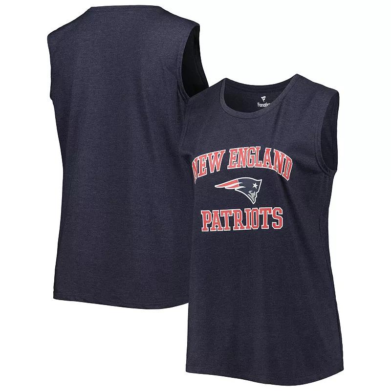 Women's Fanatics Branded Heather Navy New England Patriots Plus  Product Image
