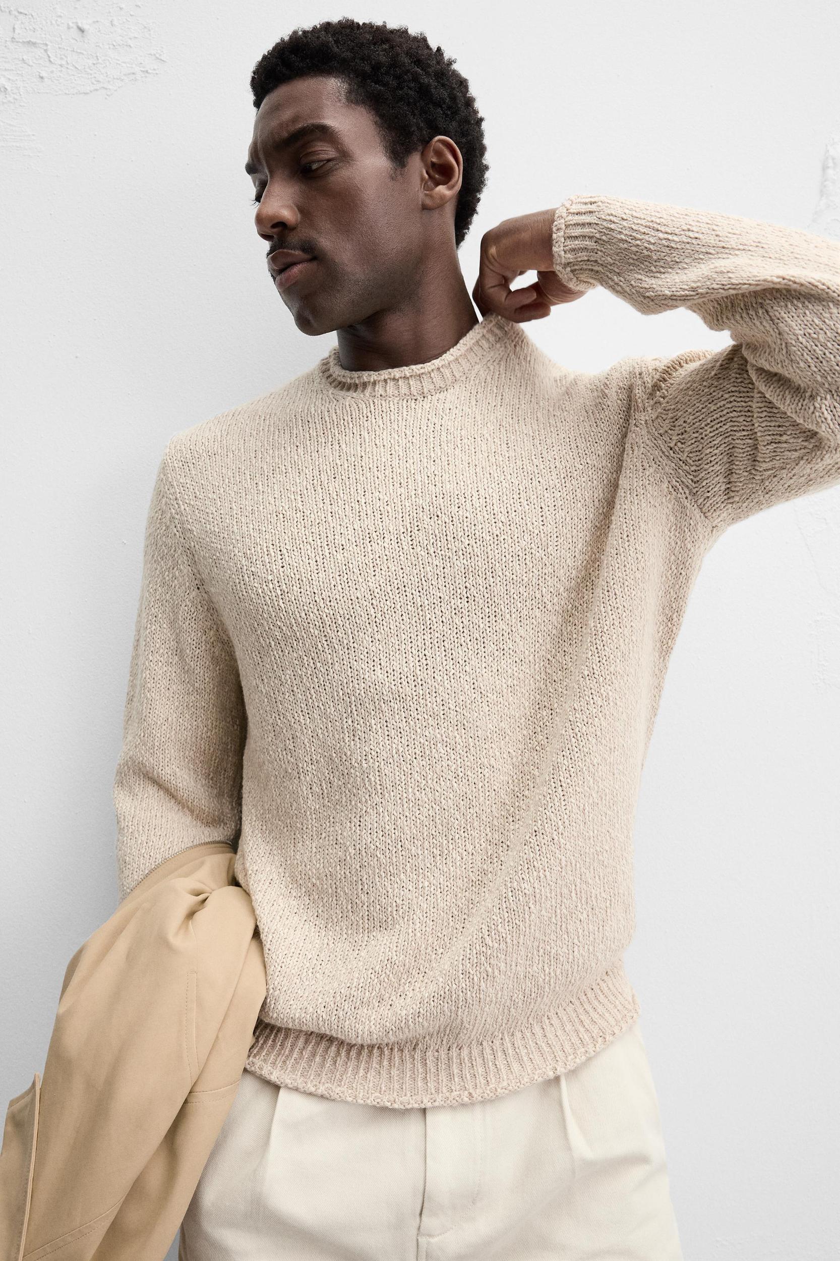 RUSTIC TEXTURED KNIT SWEATER Product Image