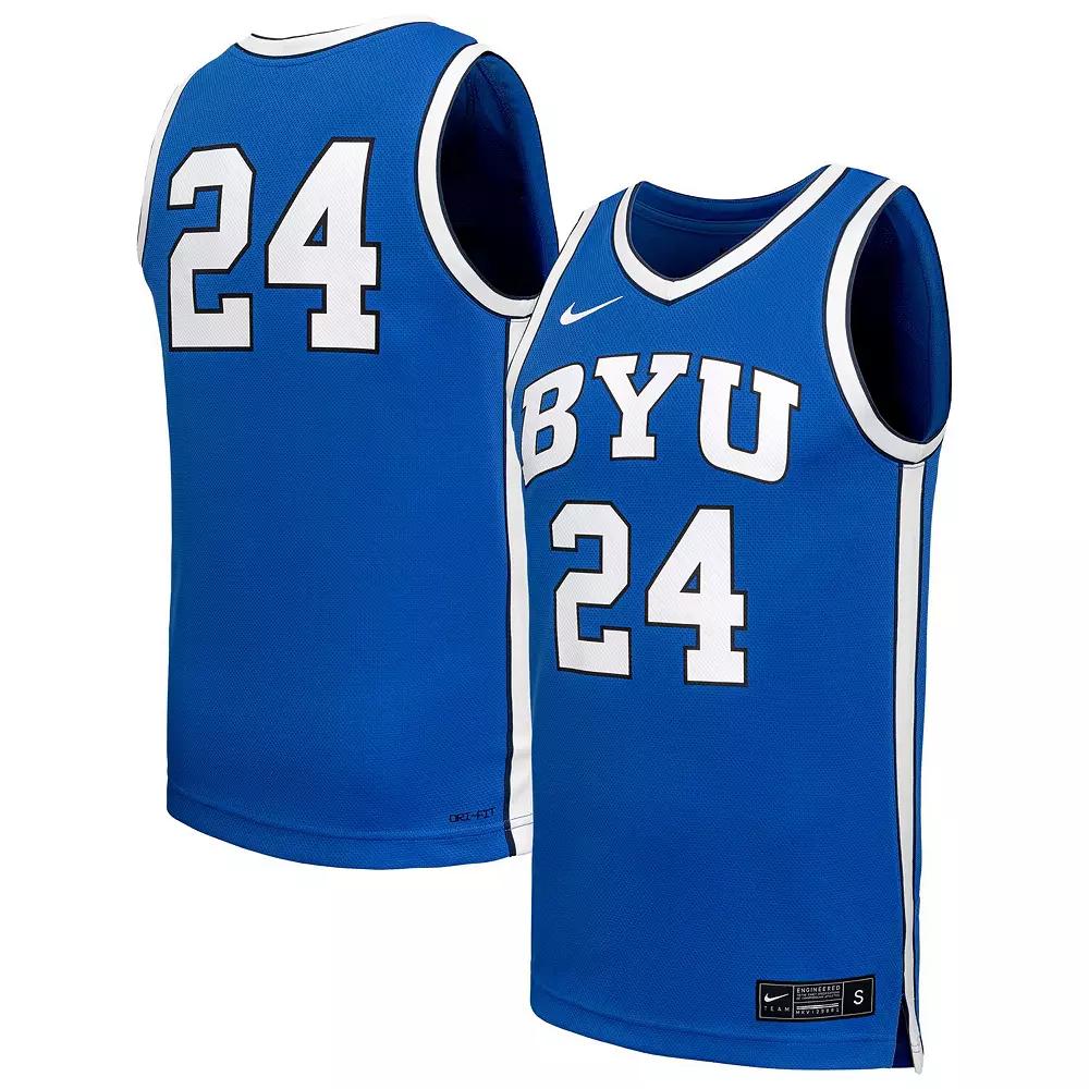 Men's Nike  Royal BYU Cougars  Replica Basketball Jersey, Size: Medium, Blue Product Image