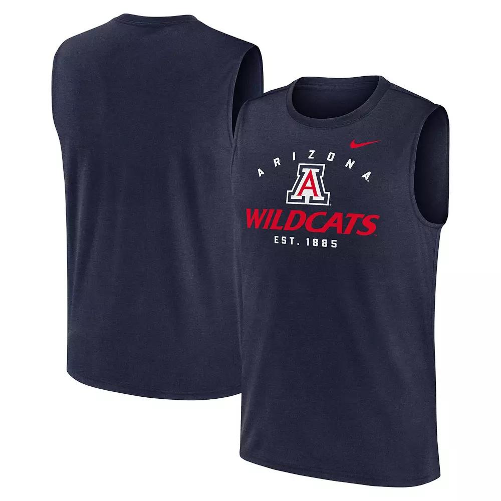 Men's Nike Navy Arizona Wildcats Primetime Legend Lock Up Performance Muscle Tank Top,  Product Image