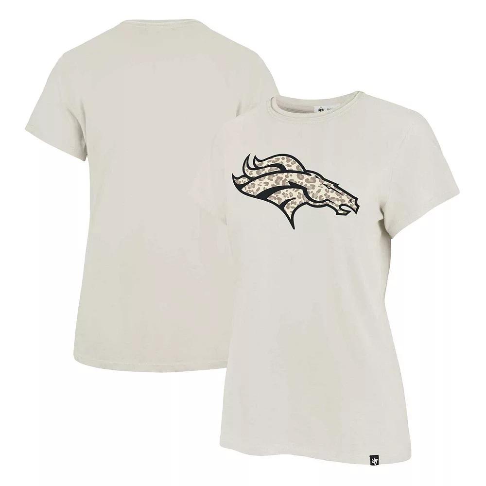 Women's '47 Cream Denver Broncos Panthera Frankie T-Shirt, Size: 2XL, Beige Product Image