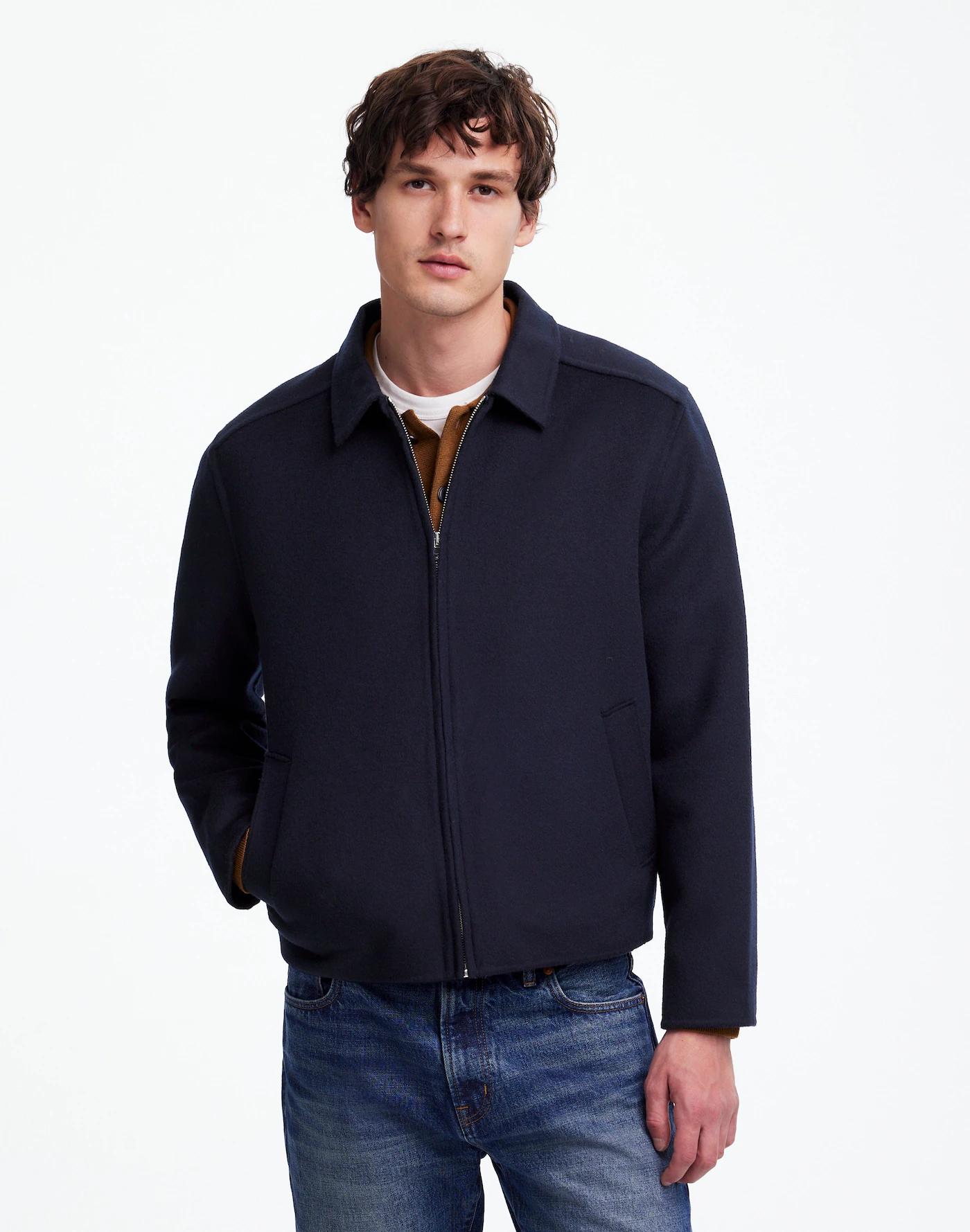 Double-Faced Wool Zip-Front Jacket Product Image