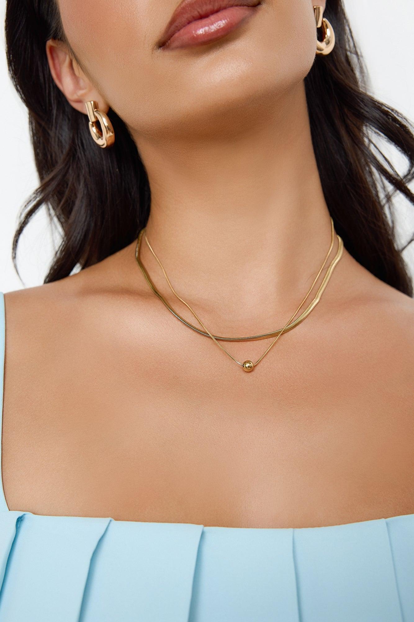 Coasted Gem Necklace Gold Product Image