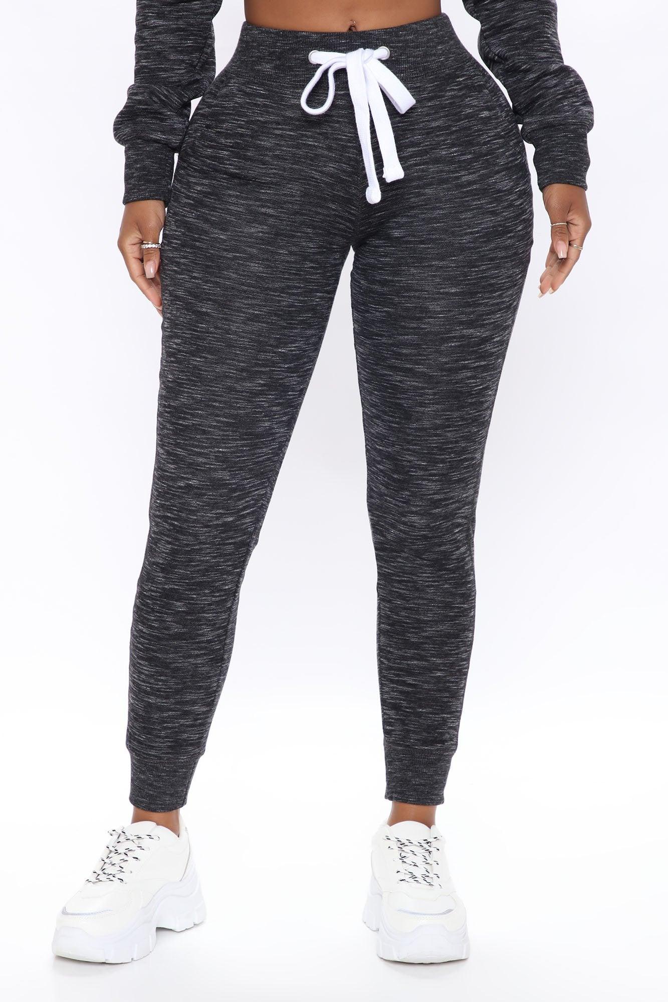 Relaxed Vibe Joggers - Marled Black Product Image