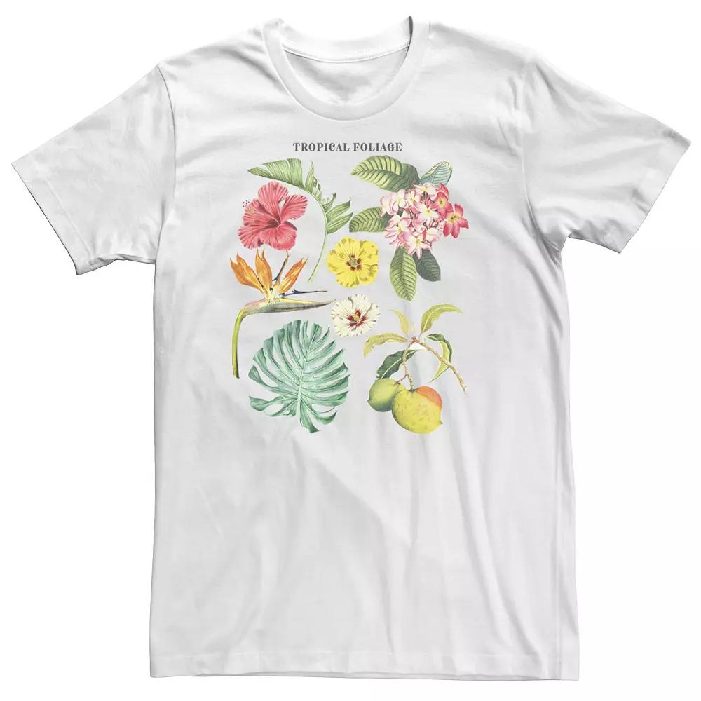 Big & Tall Tropical Foliage Portrait Collage Tee, Men's,  Product Image