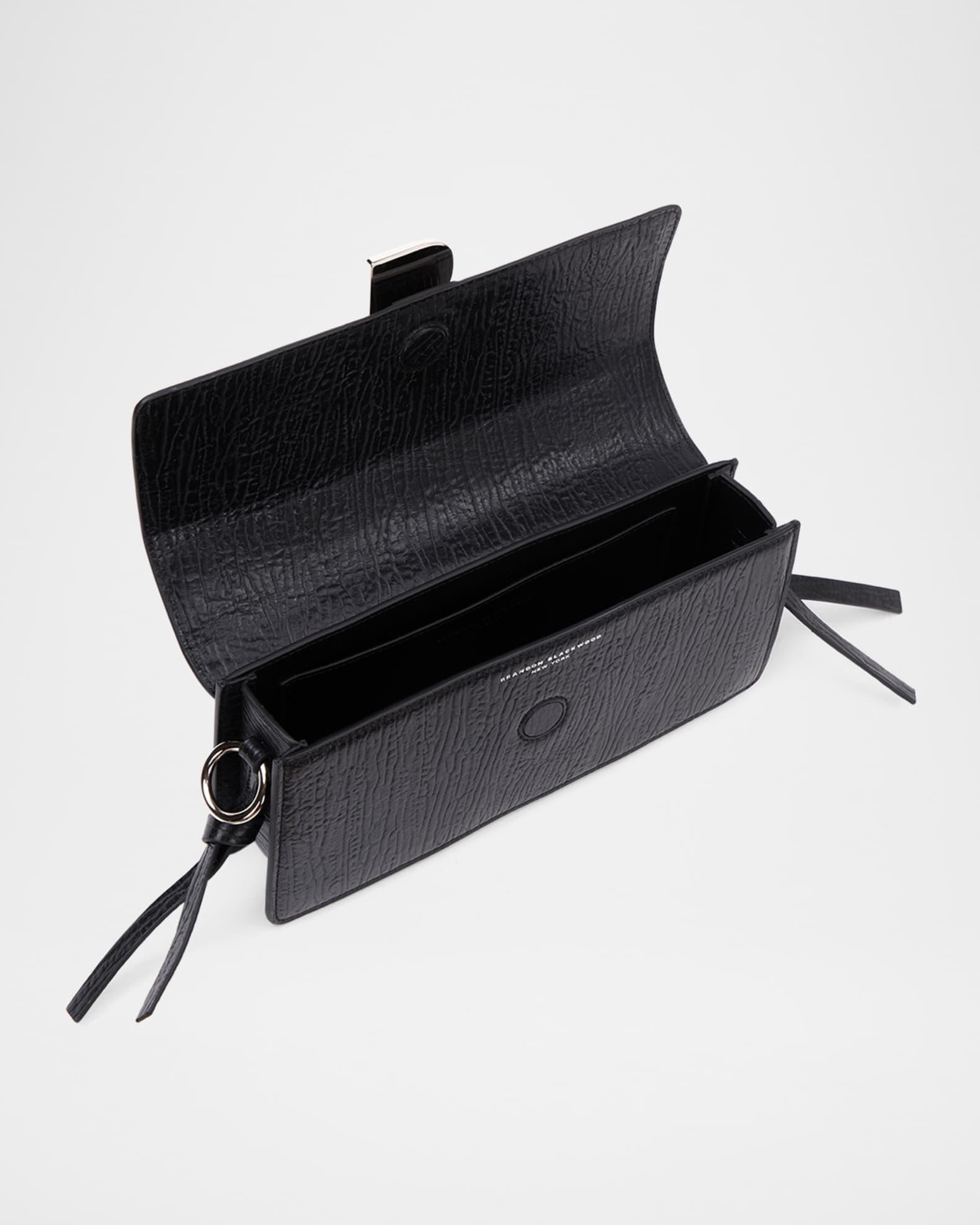 Nia Bark-Textured Leather Shoulder Bag Product Image