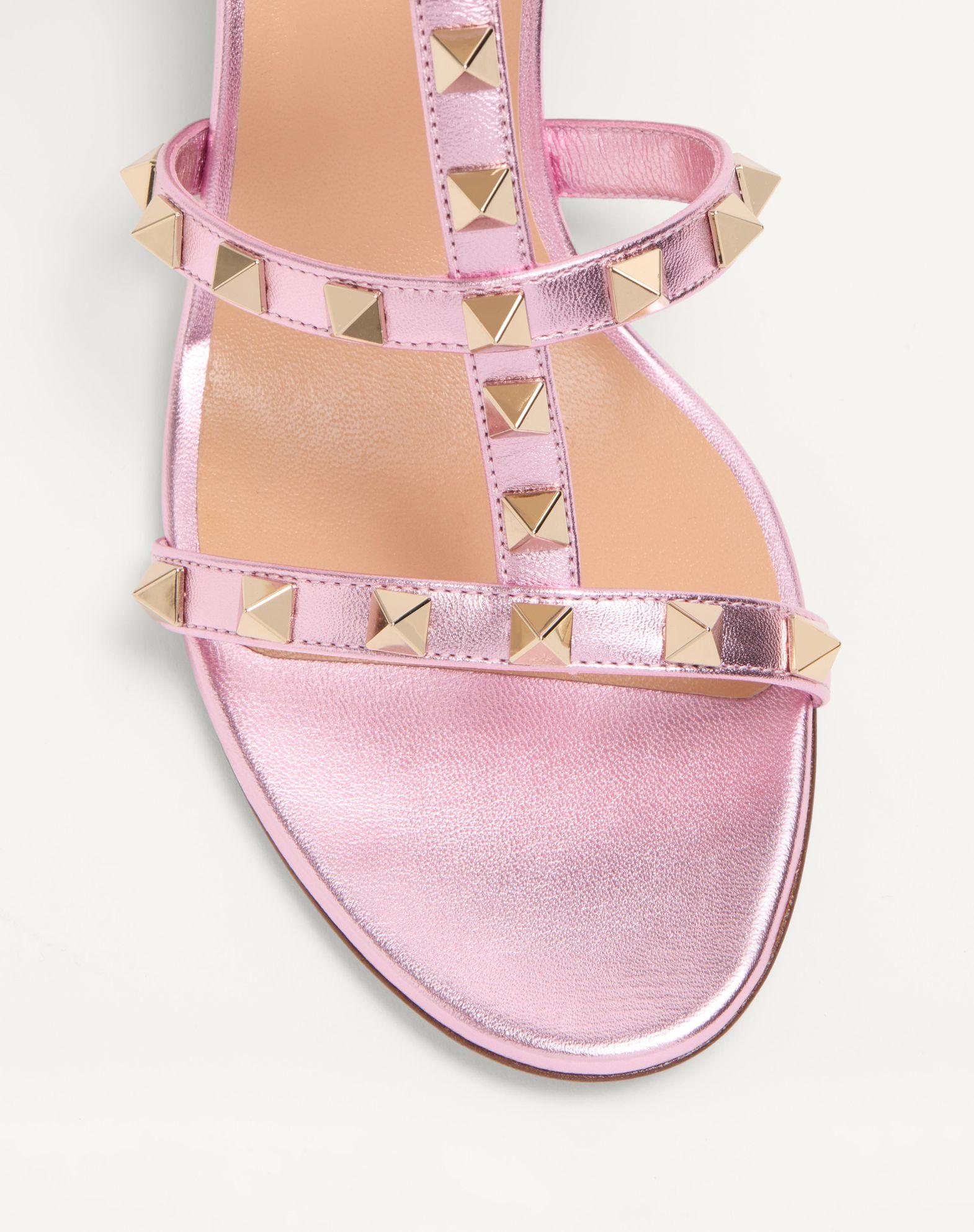 Rockstud Slide Sandal In Laminated Nappa 60Mm Product Image
