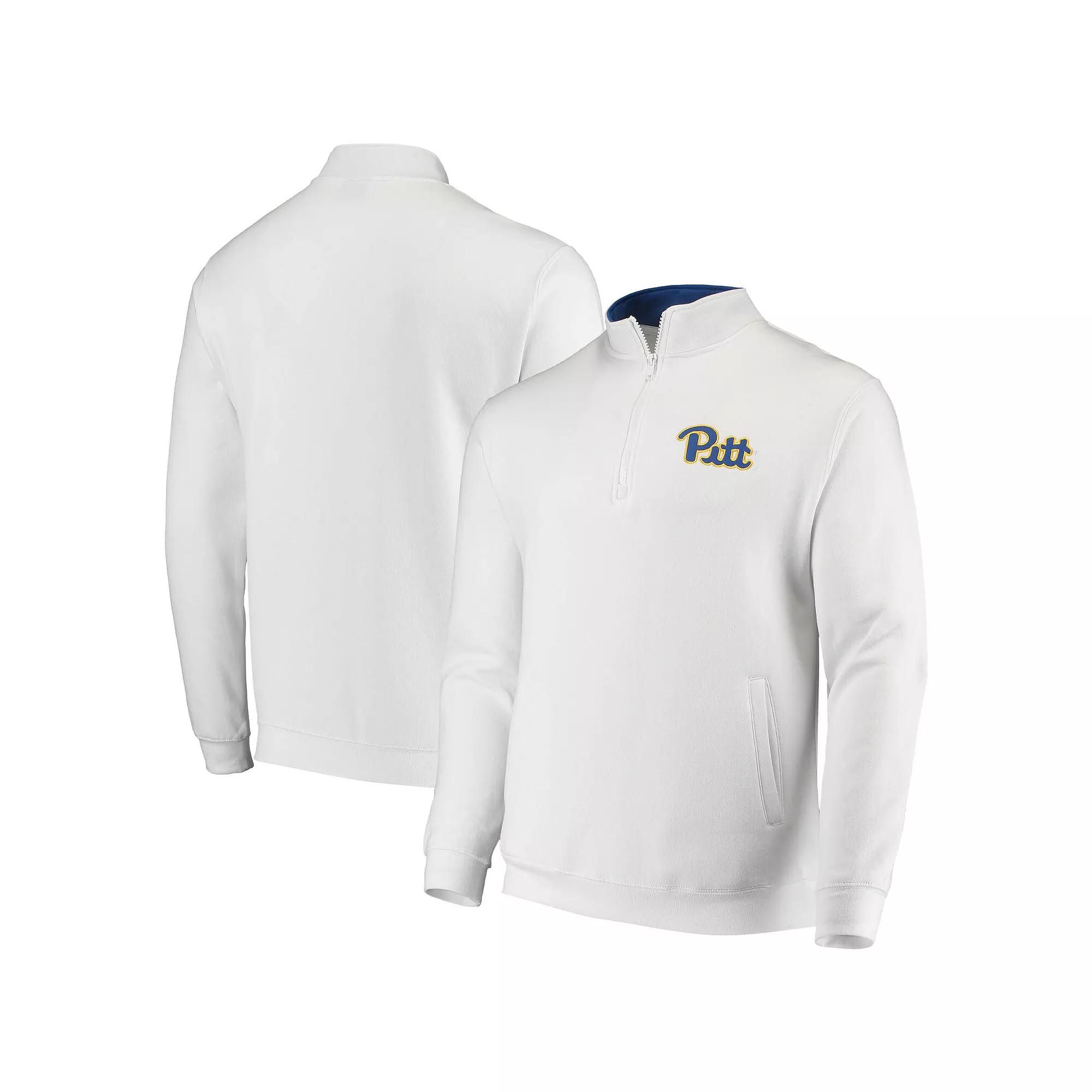 Men's Colosseum White Pitt Panthers Tortugas Logo Quarter-Zip Jacket,  Product Image