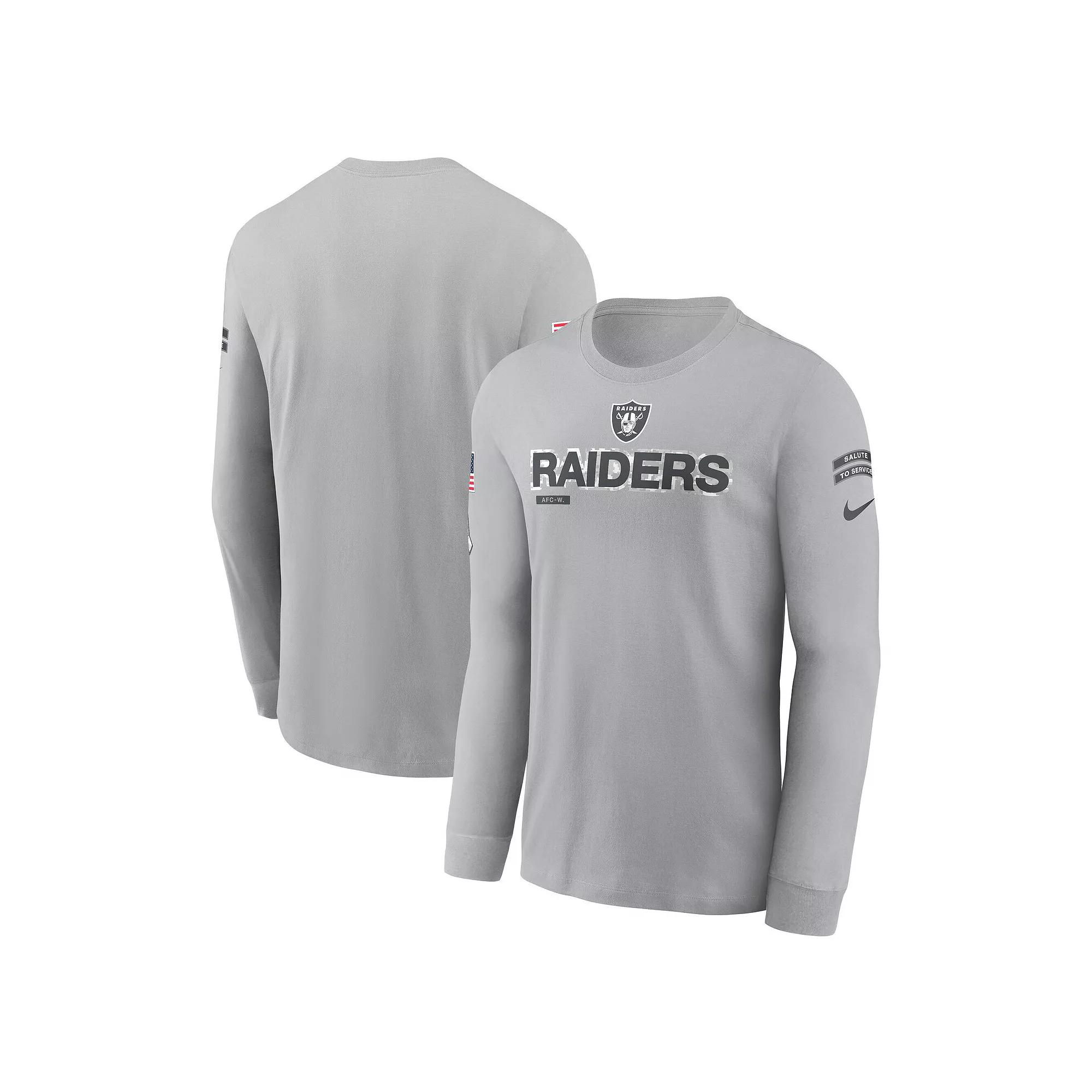 Men's Nike Gray Atlanta Falcons 2024 Salute To Service Long Sleeve T-Shirt, Size: Small, Grey Product Image
