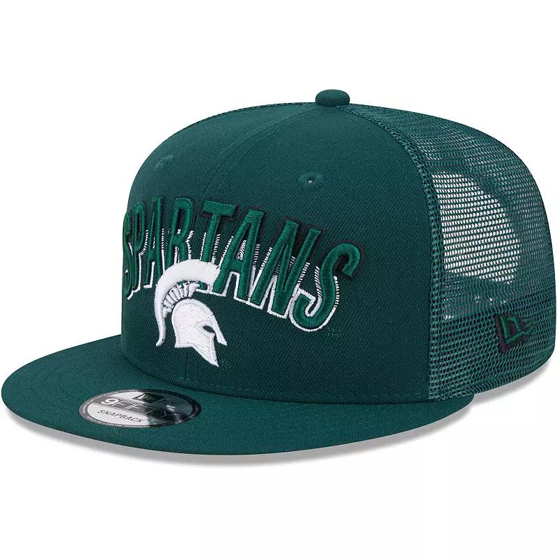 Men's New Era Green Michigan State Spartans Grade Trucker 9FIFTY Snapback Hat Product Image