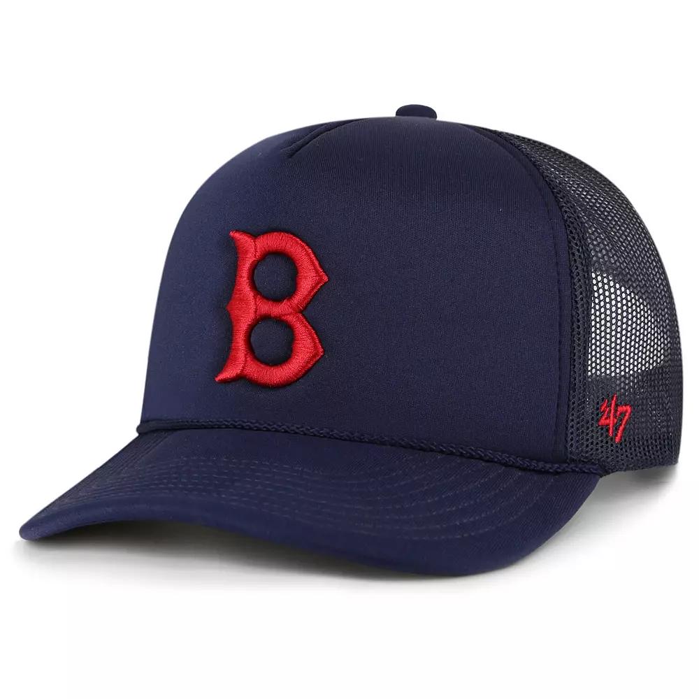 Men's '47 Navy Boston Red Sox Foam Logo Trucker Snapback Hat, Blue Product Image