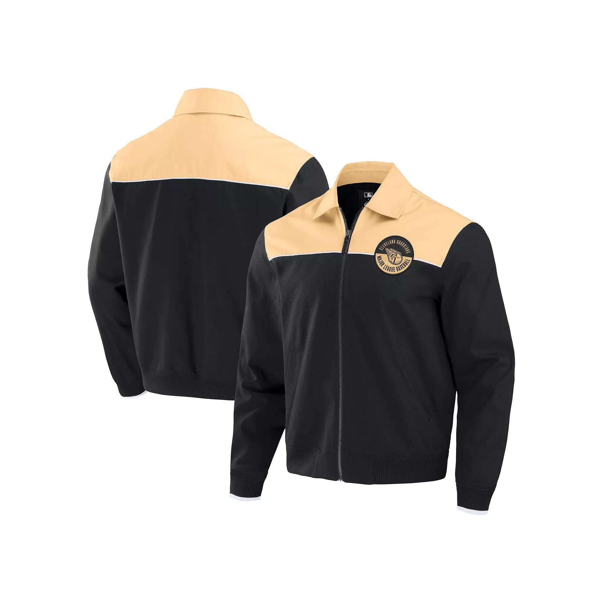 Men's Darius Rucker Collection by Fanatics Black/Tan Texas Rangers Canvas Bomber Full-Zip Jacket,  Product Image
