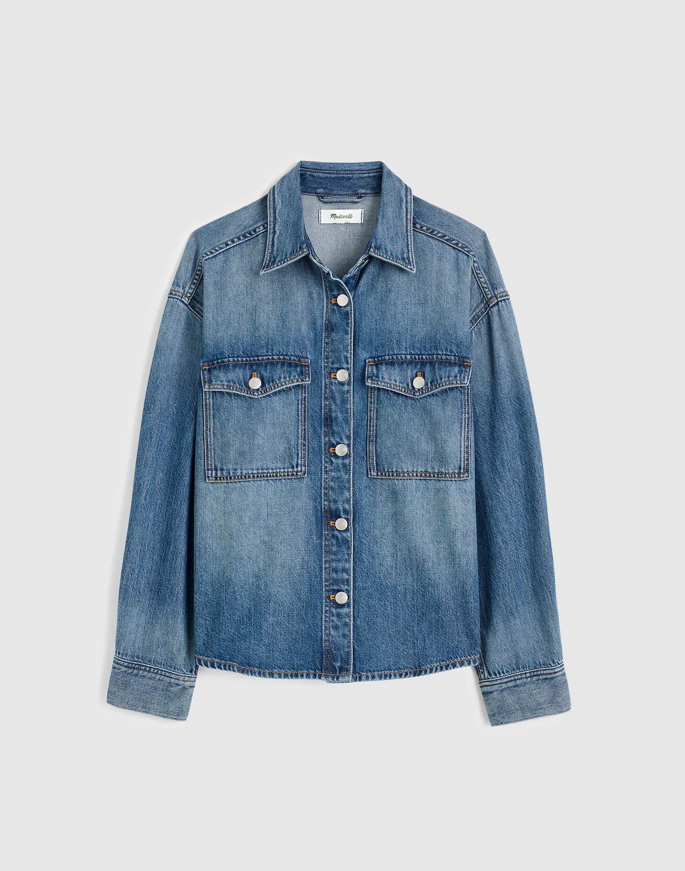 Denim Oversized Shirt-Jacket Product Image