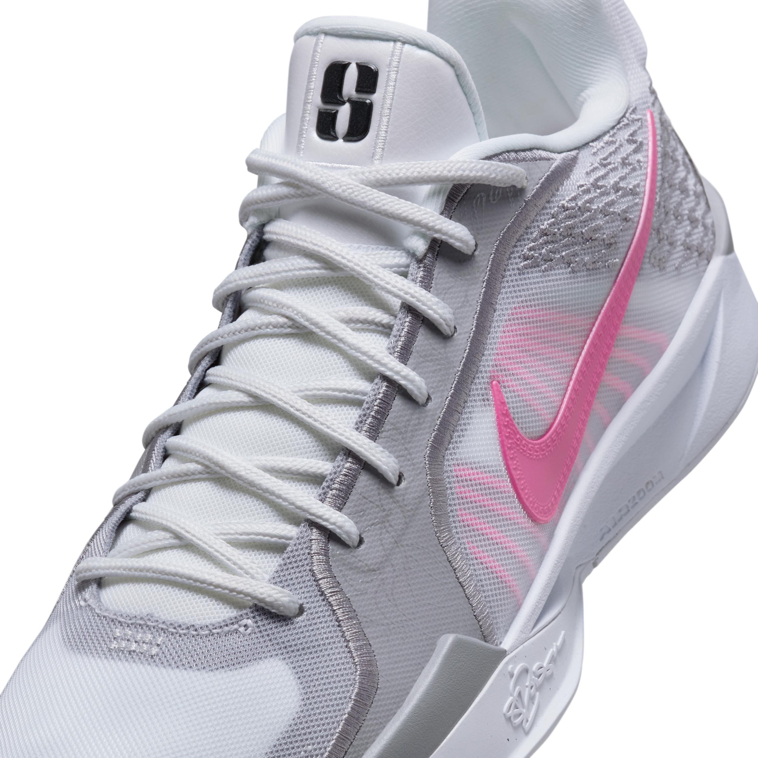 Nike Womens Sabrina 2 Basketball Shoes in White/Pinksicle/Cement Grey Product Image