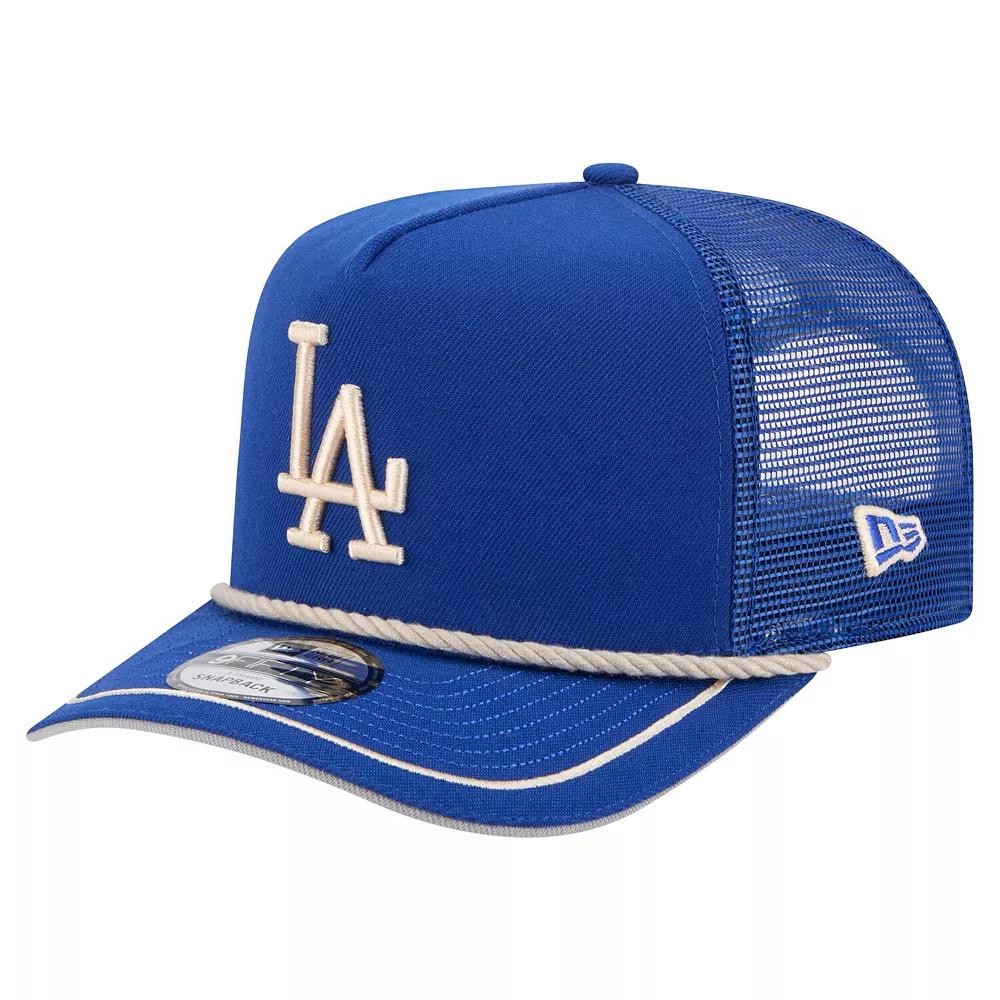 Men's New Era Royal Los Angeles Dodgers Vintage Rope Trucker A-Frame 9FIFTY Adjustable Hat, Blue Product Image