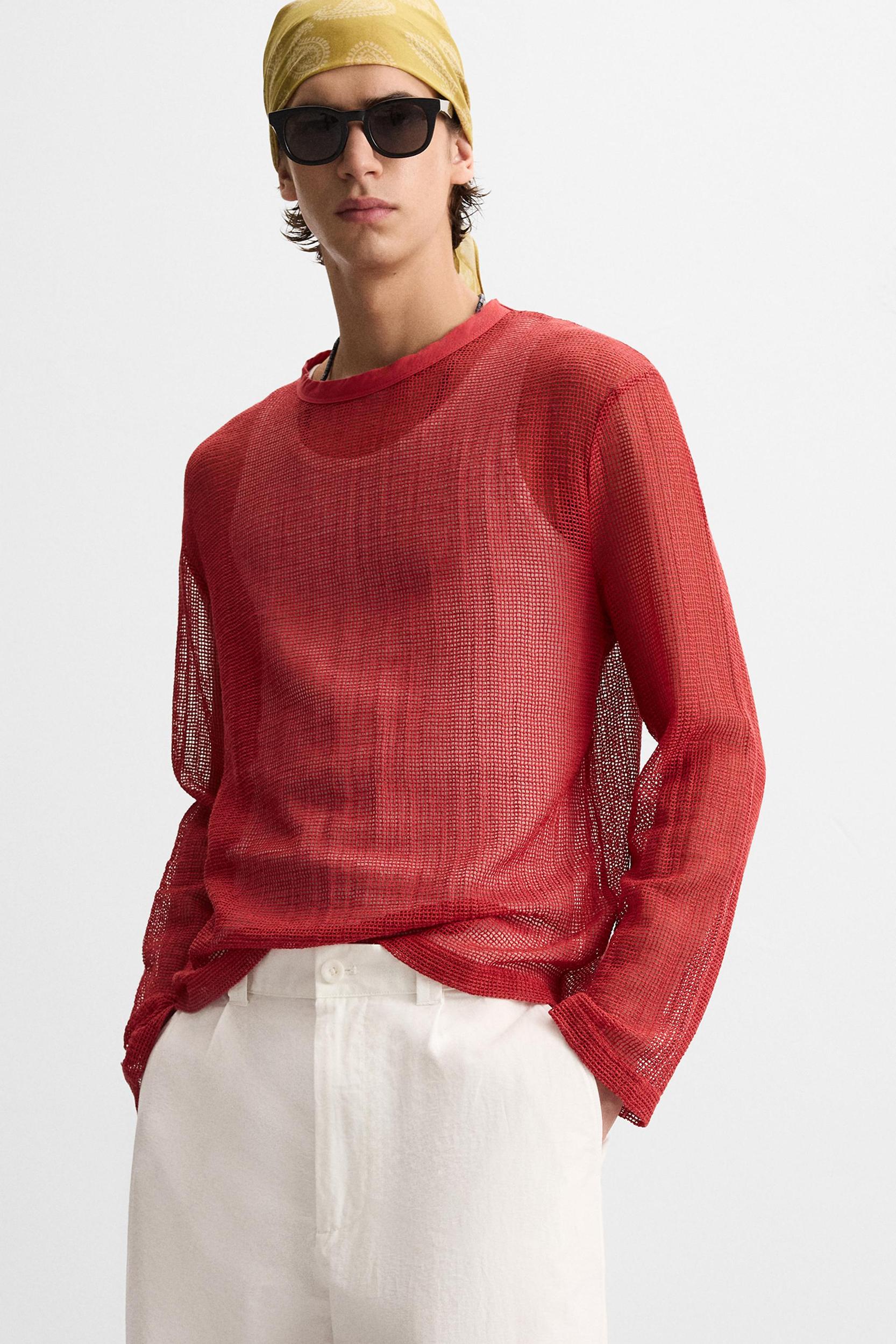 OPEN KNIT T-SHIRT Product Image