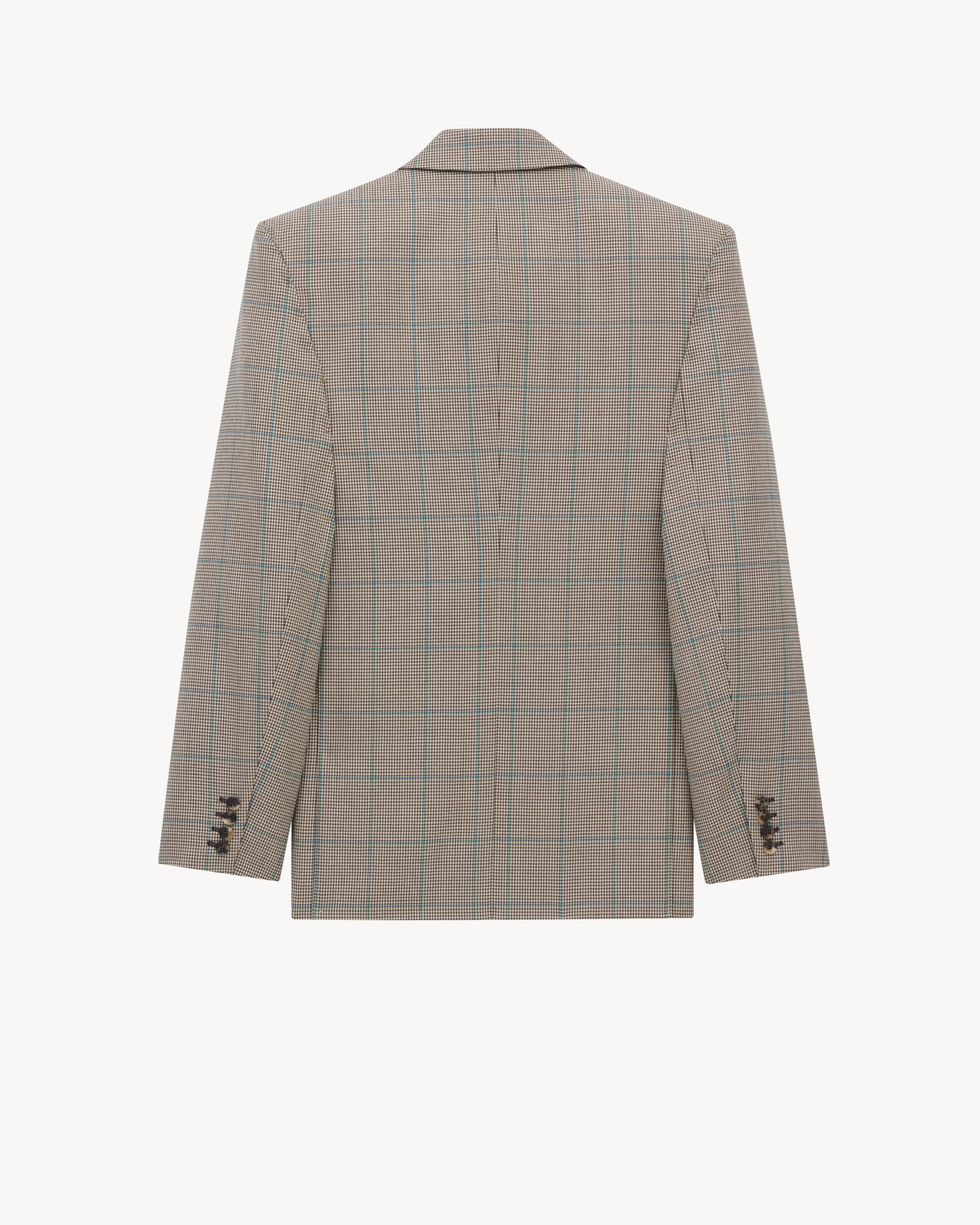 jacket in prince of wales wool Product Image