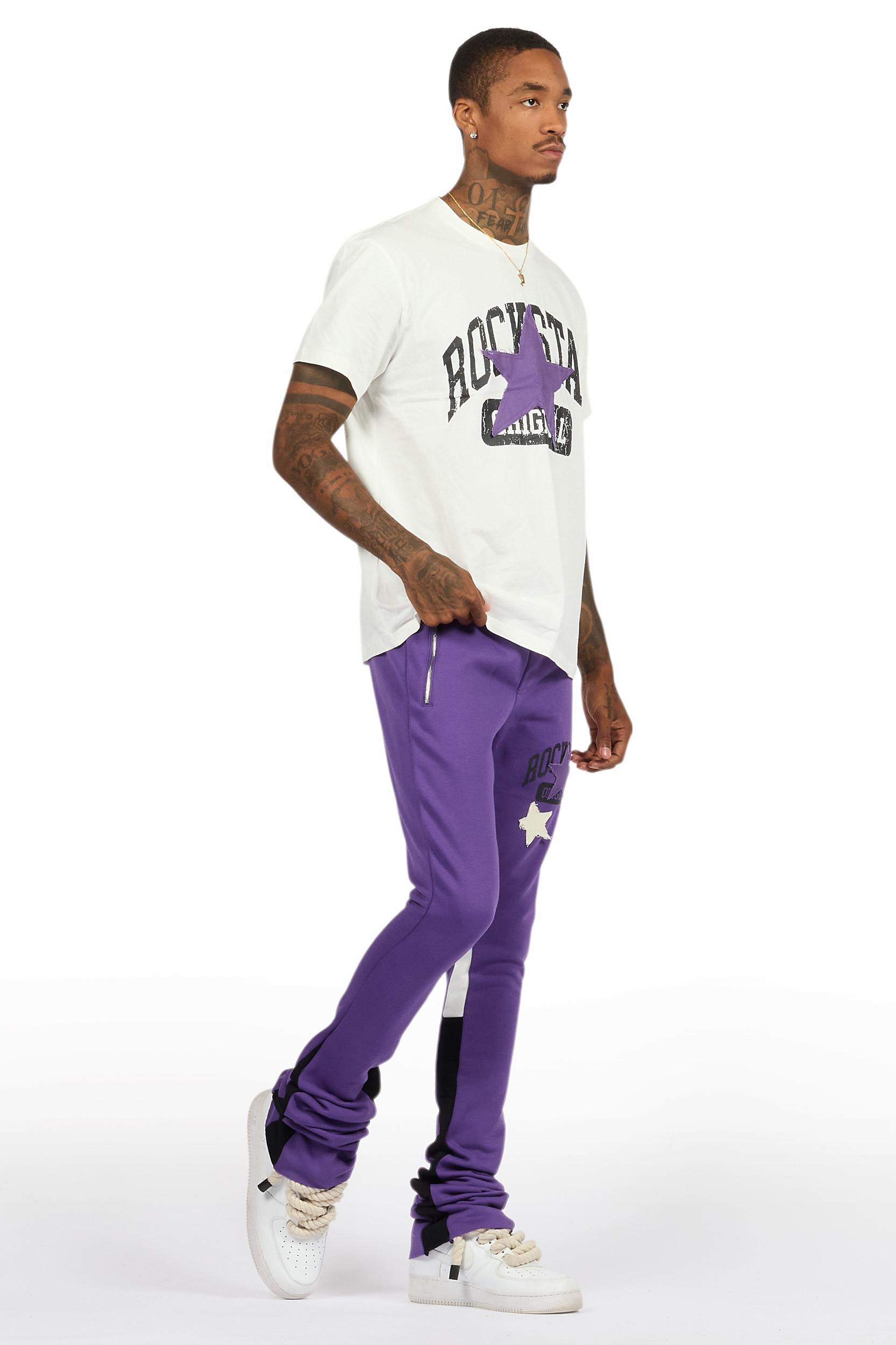 Mallor Purple/blackT-Shirt/Stacked Track Set Male Product Image