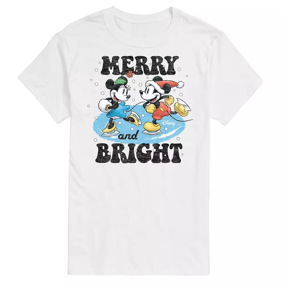 Disney's Mickey & Minnie Mouse Men's Merry And Bright Graphic Tee,  Product Image