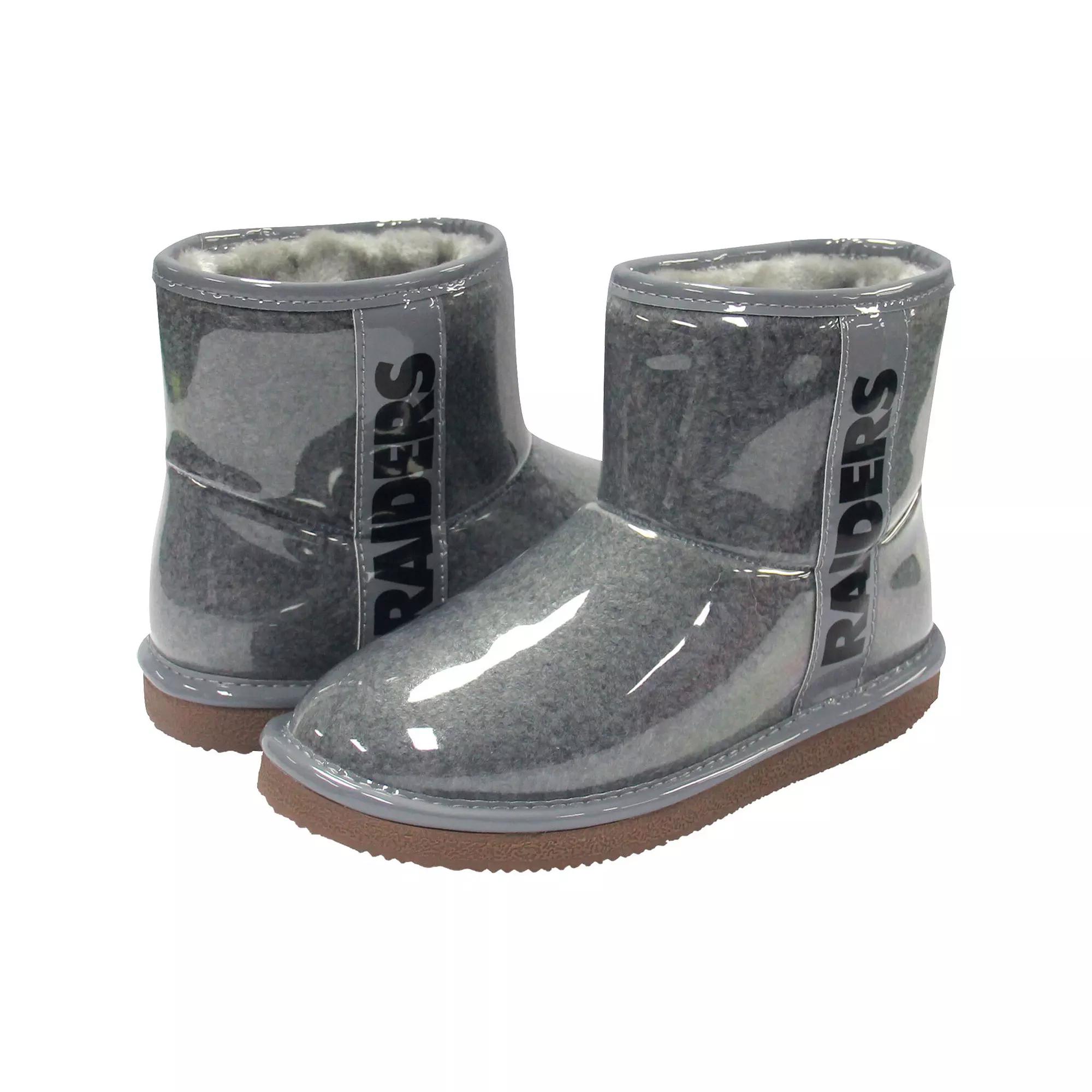 Women's Cuce Silver Las Vegas Raiders Water Resistant Faux Shearling Boots, Size: 9, Lvr Silver Product Image
