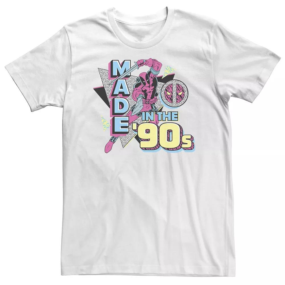 Big & Tall Deadpool Mad In The '90's Retro Portrait Tee, Men's, Size: 3XL Tall, White Product Image