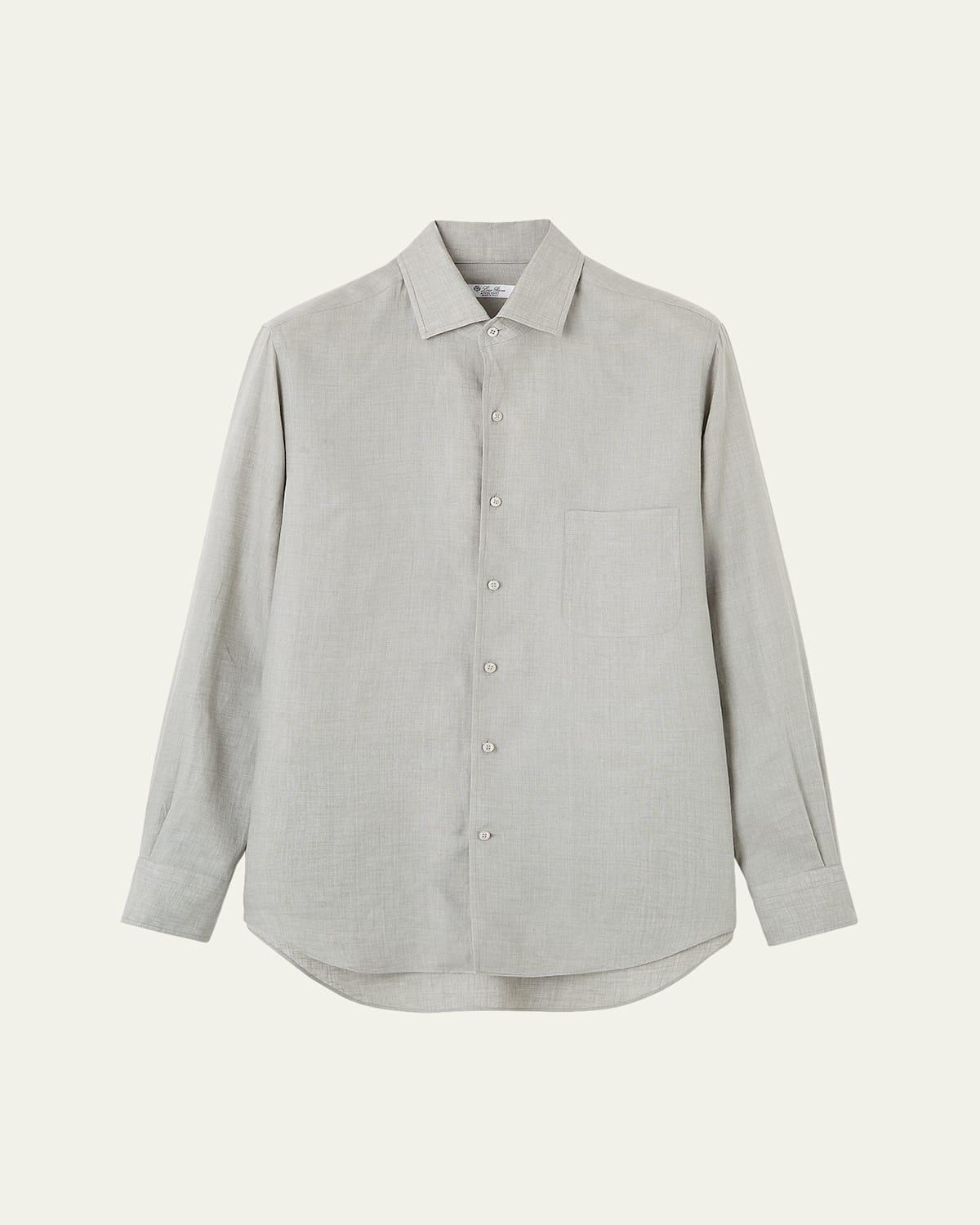 Mens Andre Long-Sleeve Linen Shirt Product Image