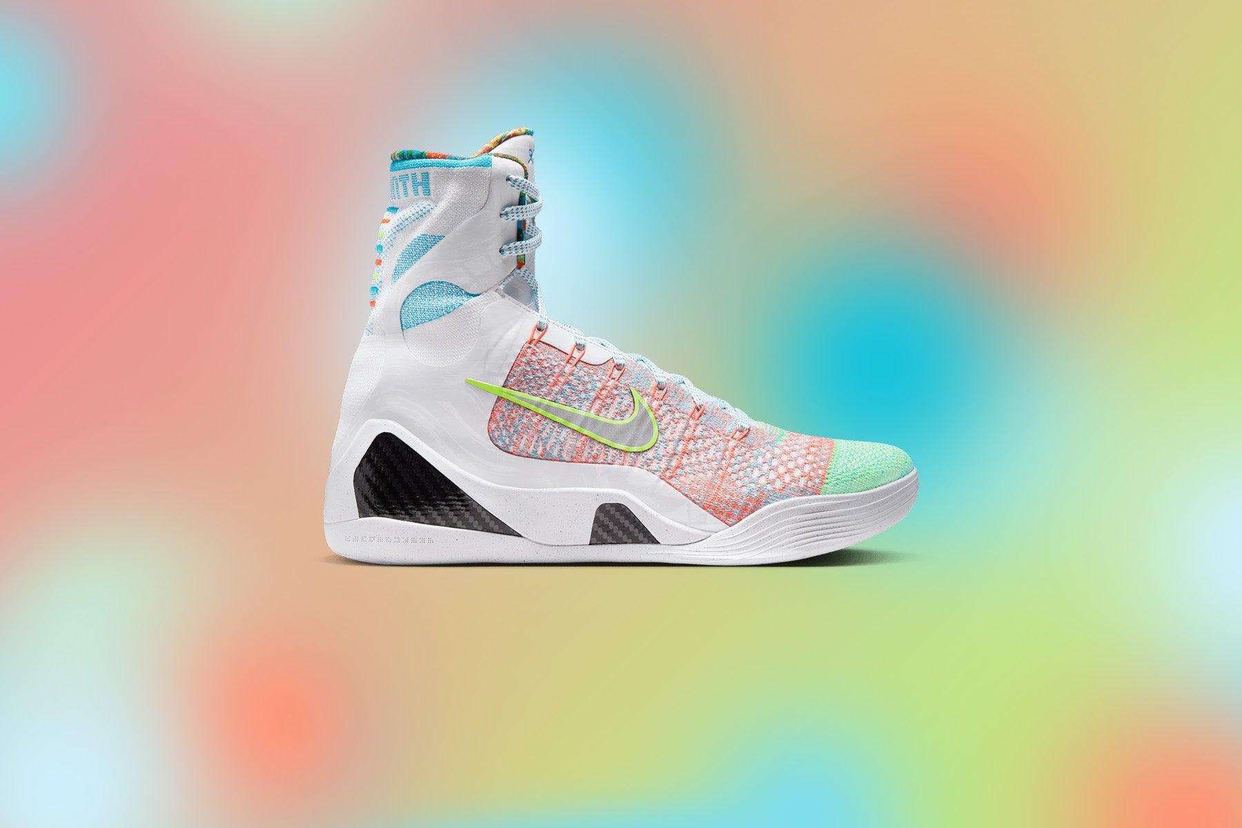 Kobe IX Elite High Protro 'What The Kobe?' - White/Reflective Silver/Chlorine Blue Male Product Image