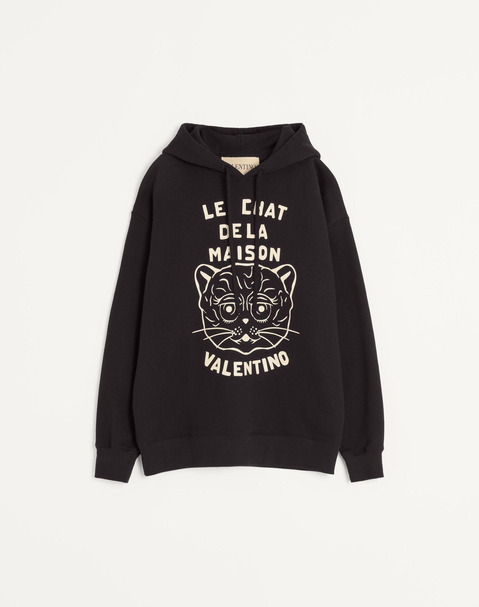 Cotton Sweatshirt With Le Chat De La Maison Patch Product Image
