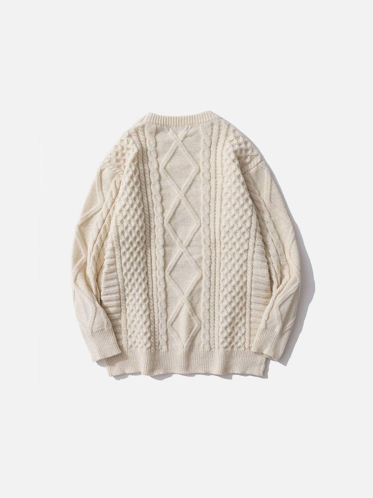 Aelfric Eden Retro 90s Cable Knit Sweater Product Image