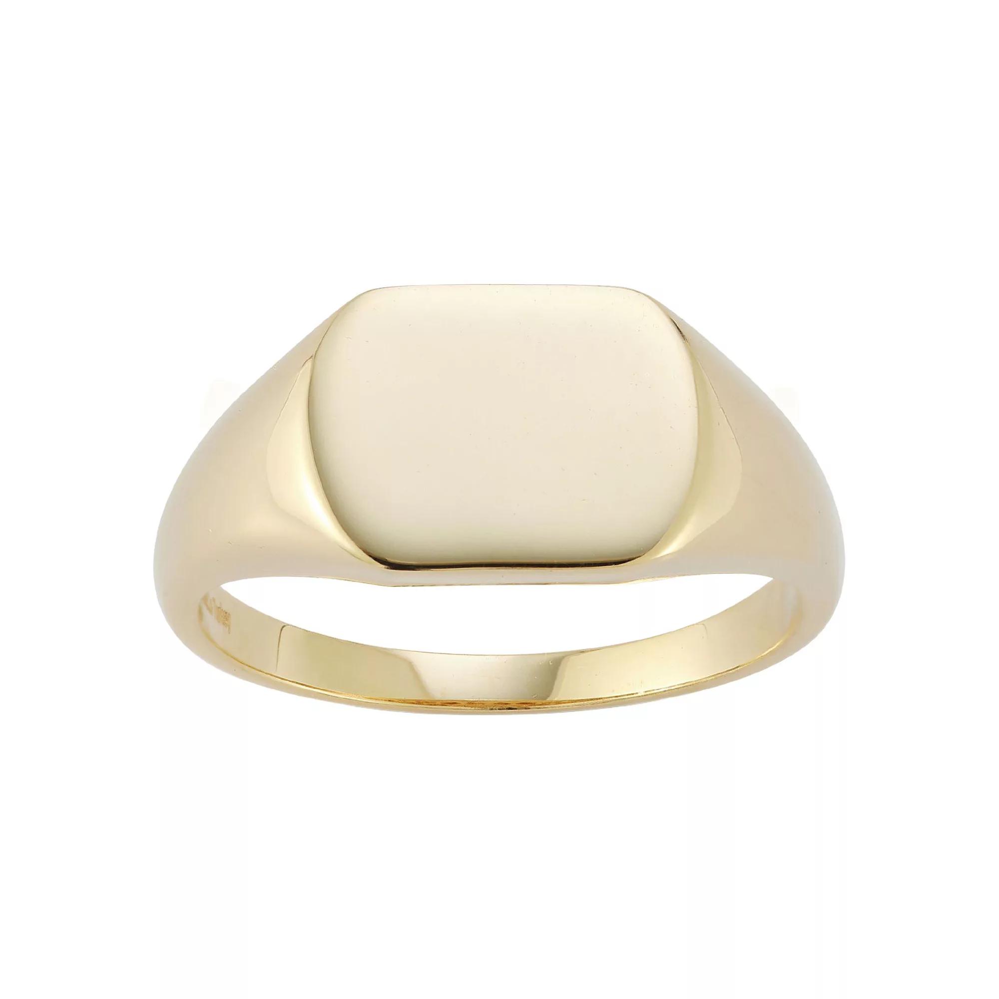 LUMINOR GOLD 14k Gold Square Signet Ring, Women's, Size: 8 Product Image