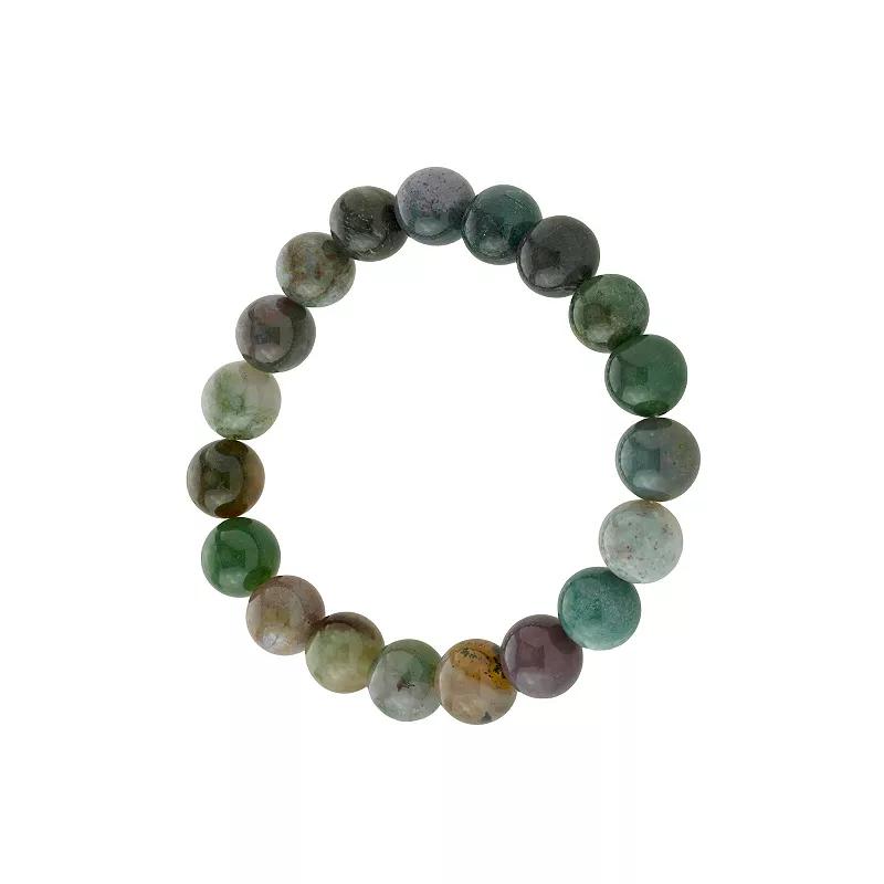 Main and Sterling 10 mm Gemstone Bead Bracelet, Women's, Size: 7", Black Product Image