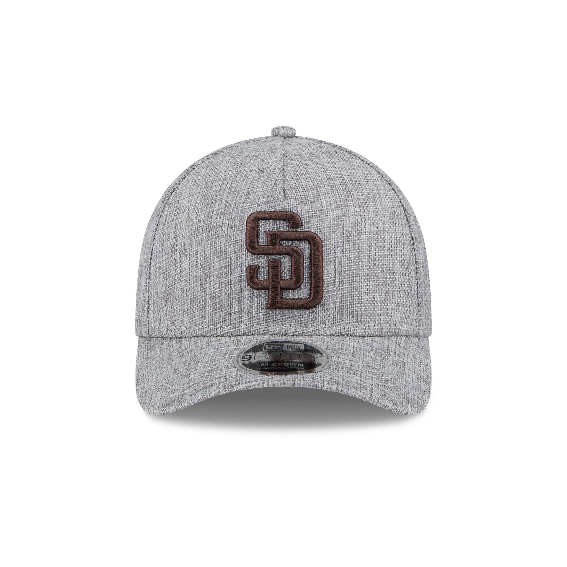 San Diego Padres Cotton Weave Gray 9FORTY M-Crown A-Frame Snapback Hat Male Product Image