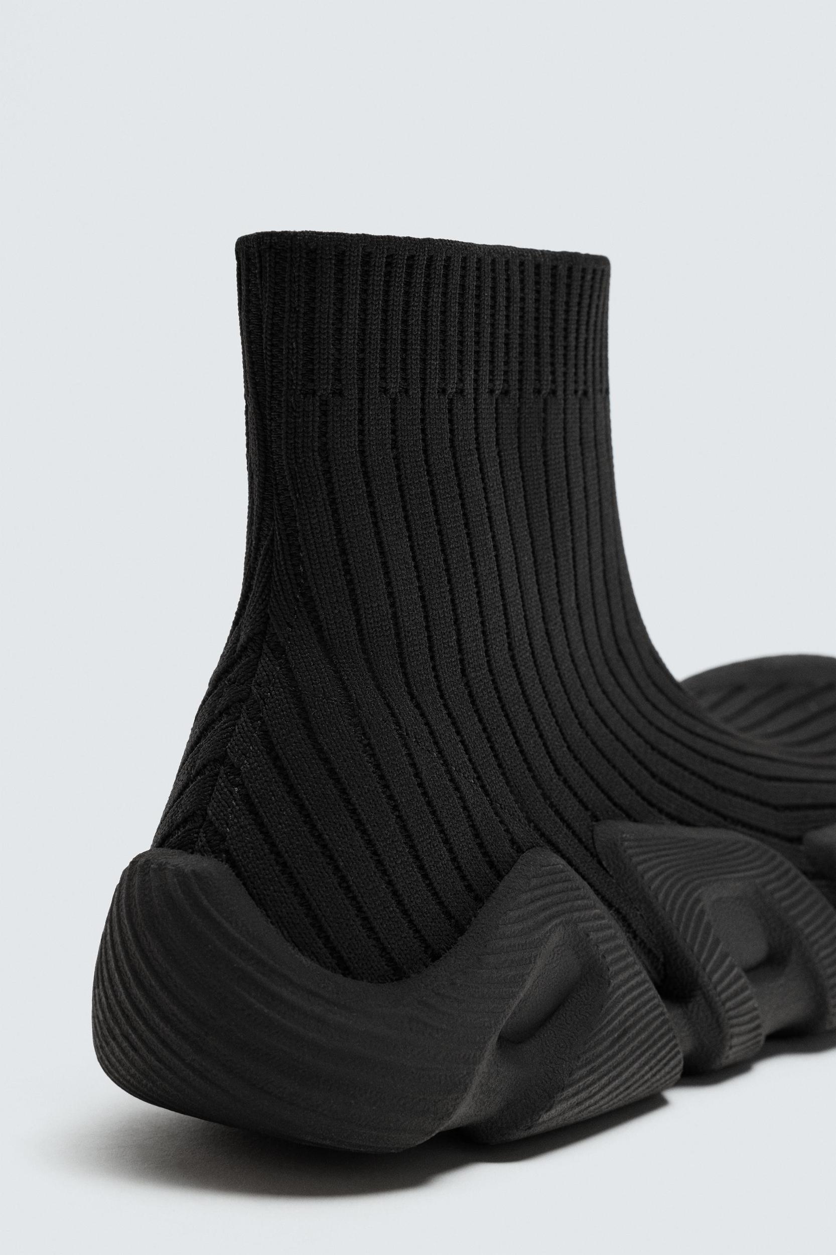 KNIT HIGH-TOP SNEAKERS Product Image