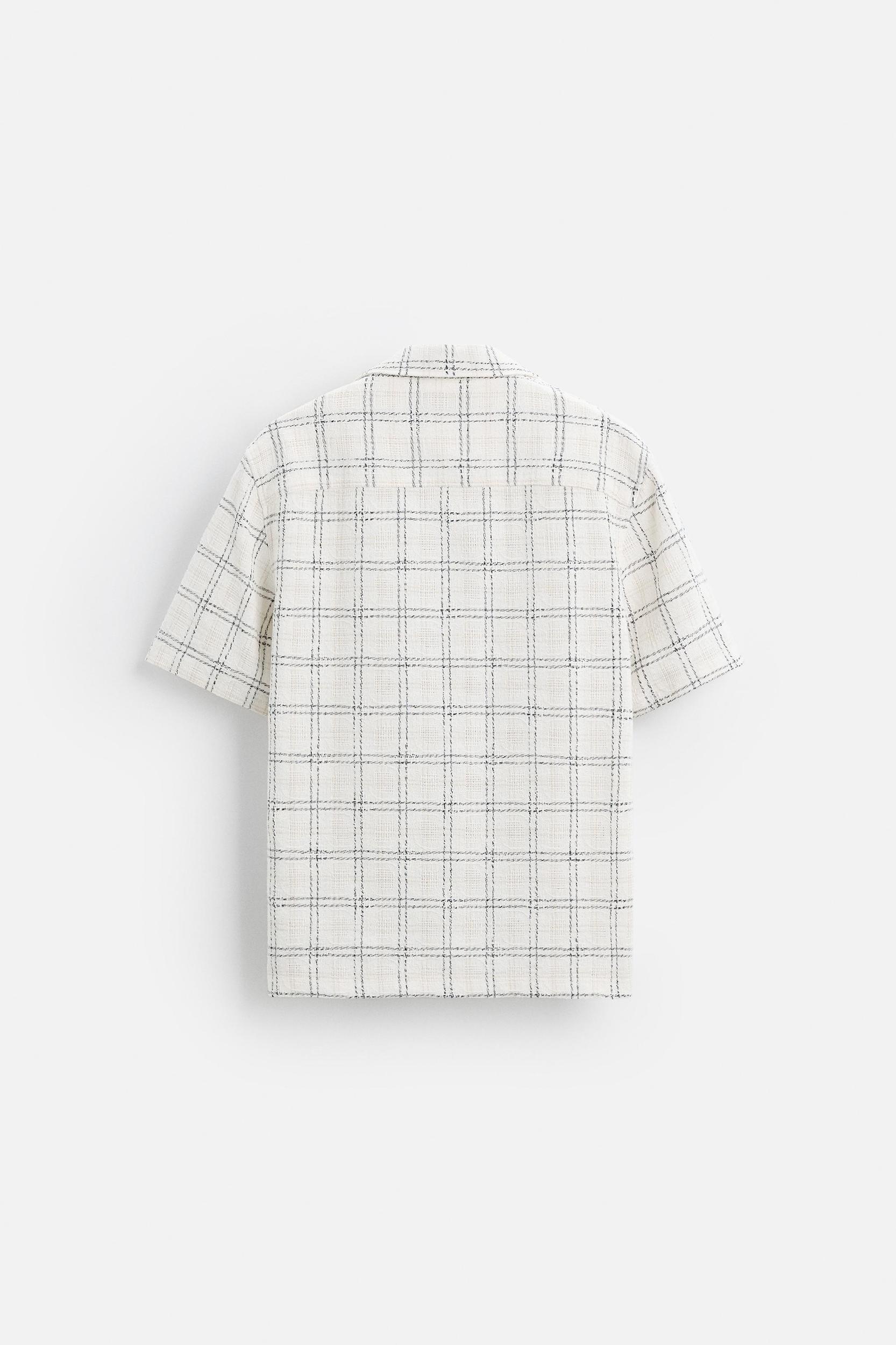CONTRASTING TEXTURED WEAVE SHIRT Product Image