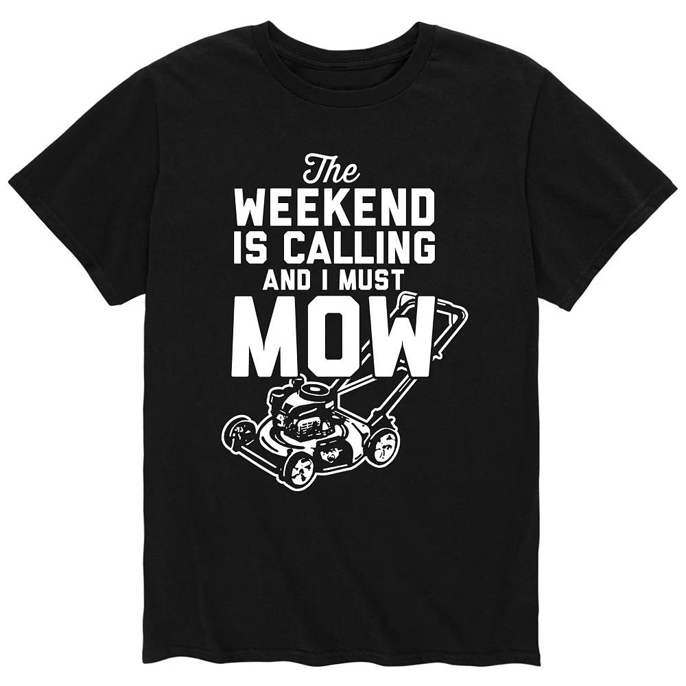 Men's Weekend Is Calling I Must Mow Tee,  Product Image