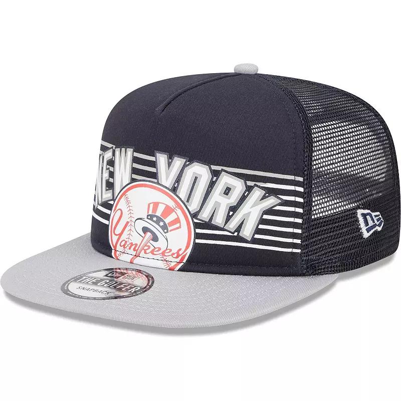 Men's New Era Navy New York Yankees Speed Golfer Trucker Snapback Hat, Blue Product Image