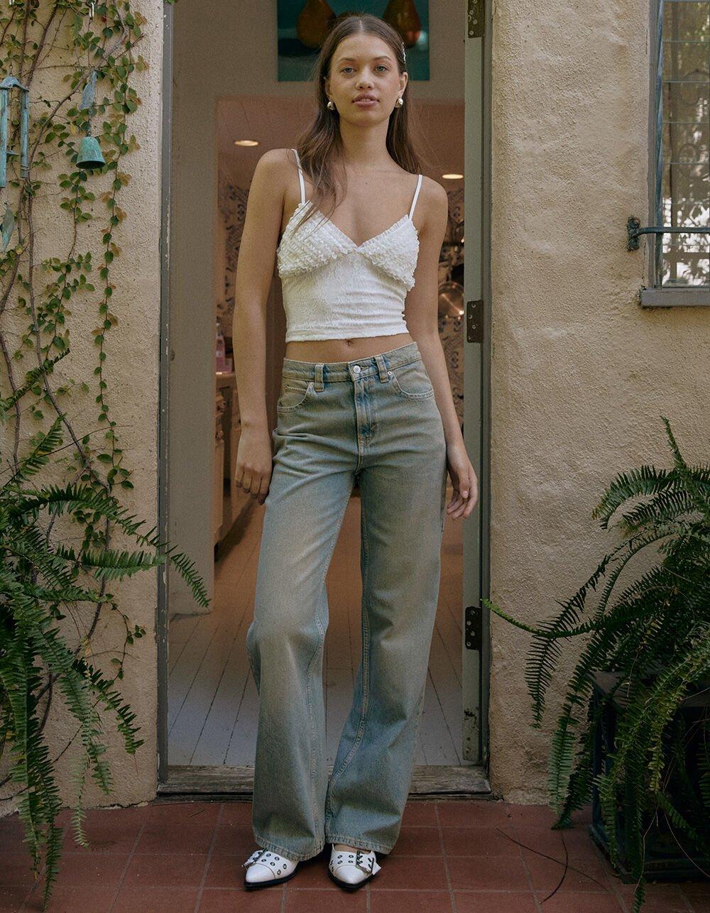 FREE PEOPLE Tinsley Womens Baggy High Rise Jeans - LIGHT WASH Product Image