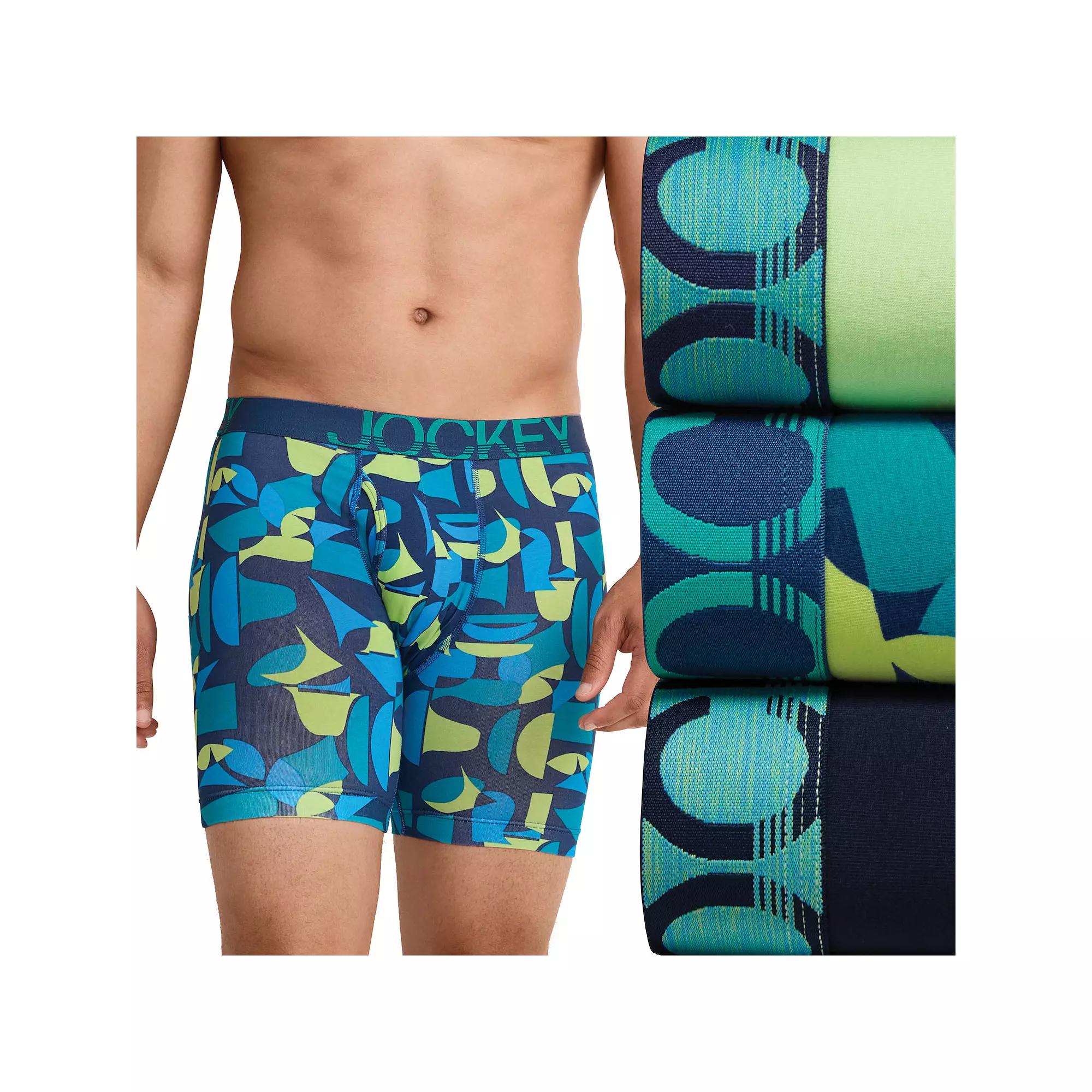 Men's Jockey® 3-pack ActiveStretch™ Long Leg Briefs, Size: XXL, Spearmint Team Product Image