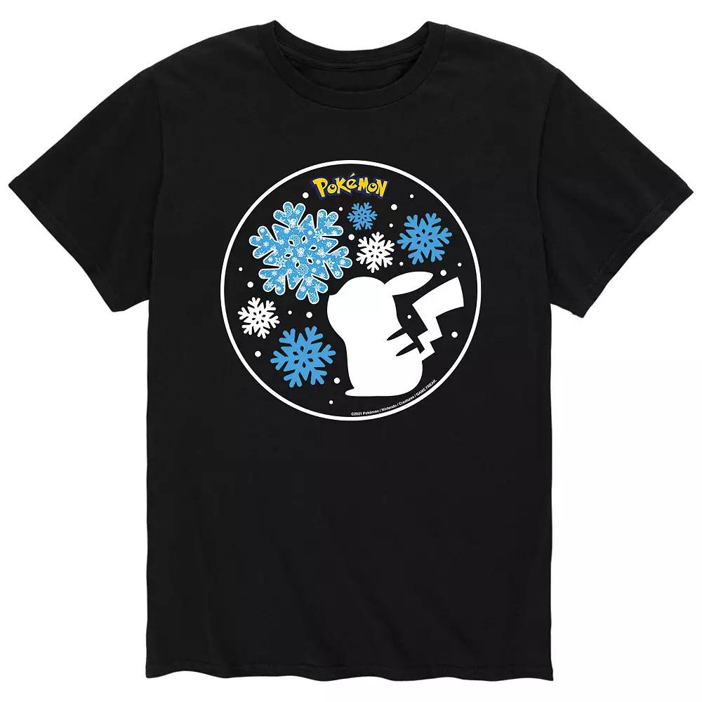 Big & Tall Pokemon Snowflake Pikachu Tee, Men's,  Product Image