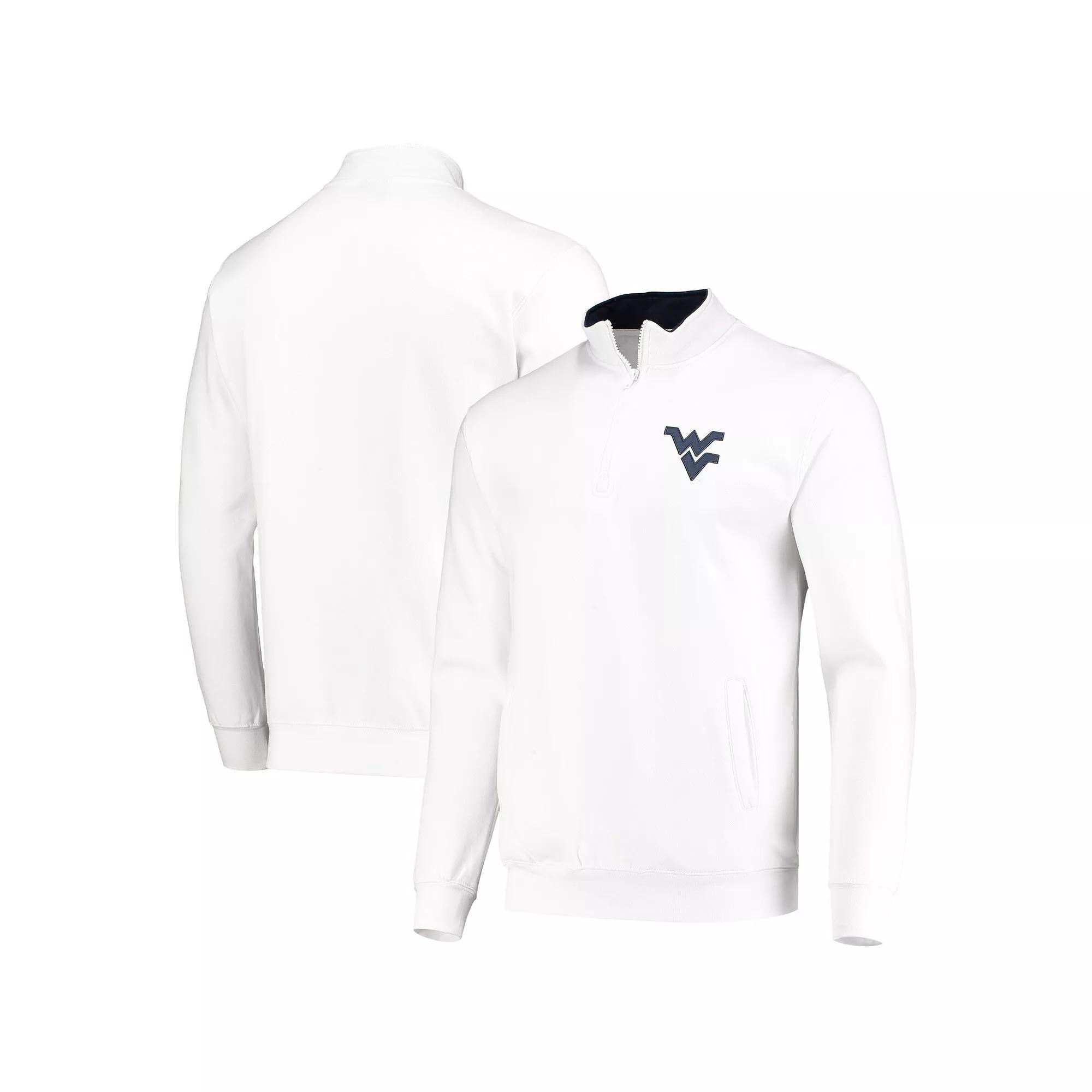 Men's Colosseum White West Virginia Mountaineers Tortugas Logo Quarter-Zip Jacket,  Product Image