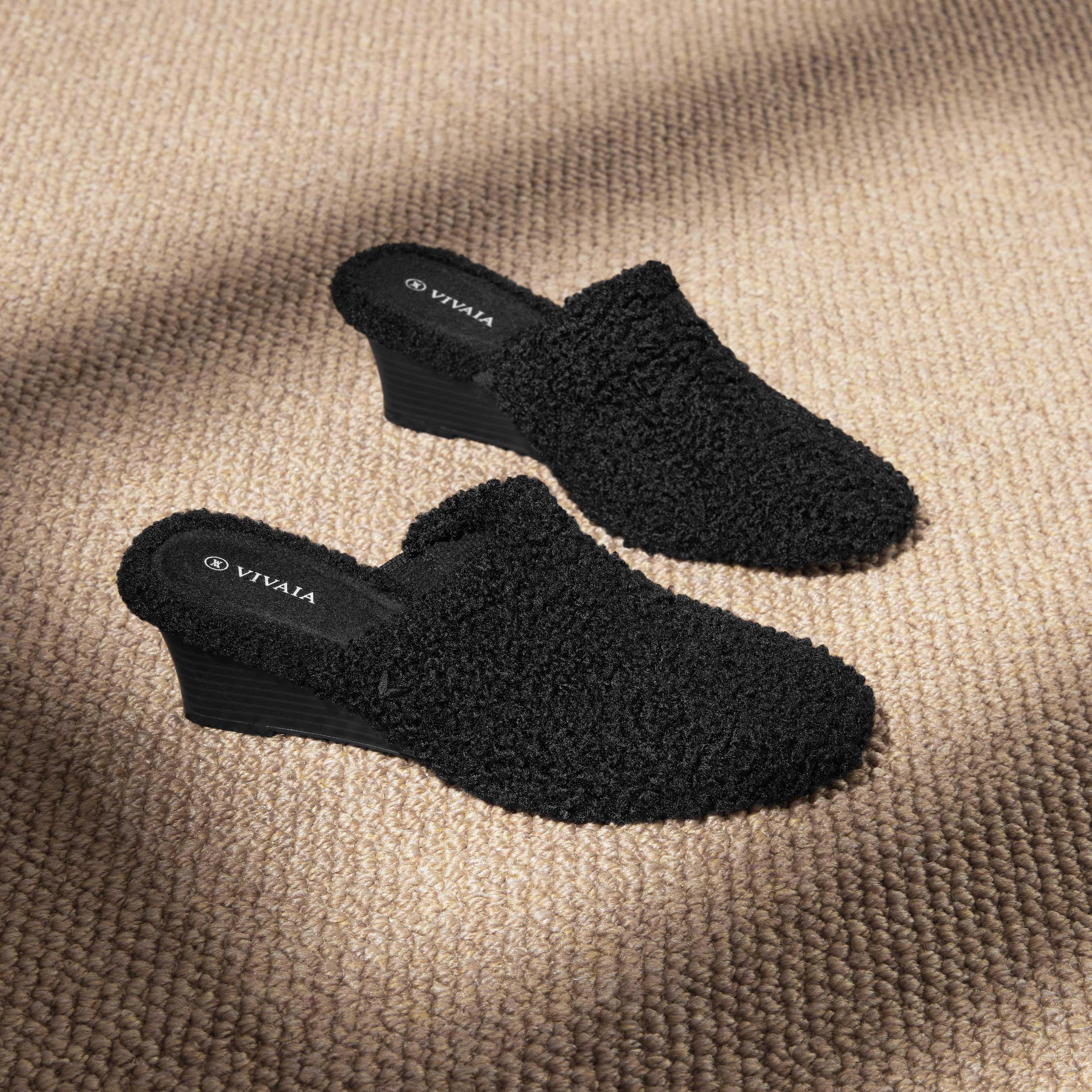 Square-Toe Wedge Mules (Margot Wedge Mules) Product Image