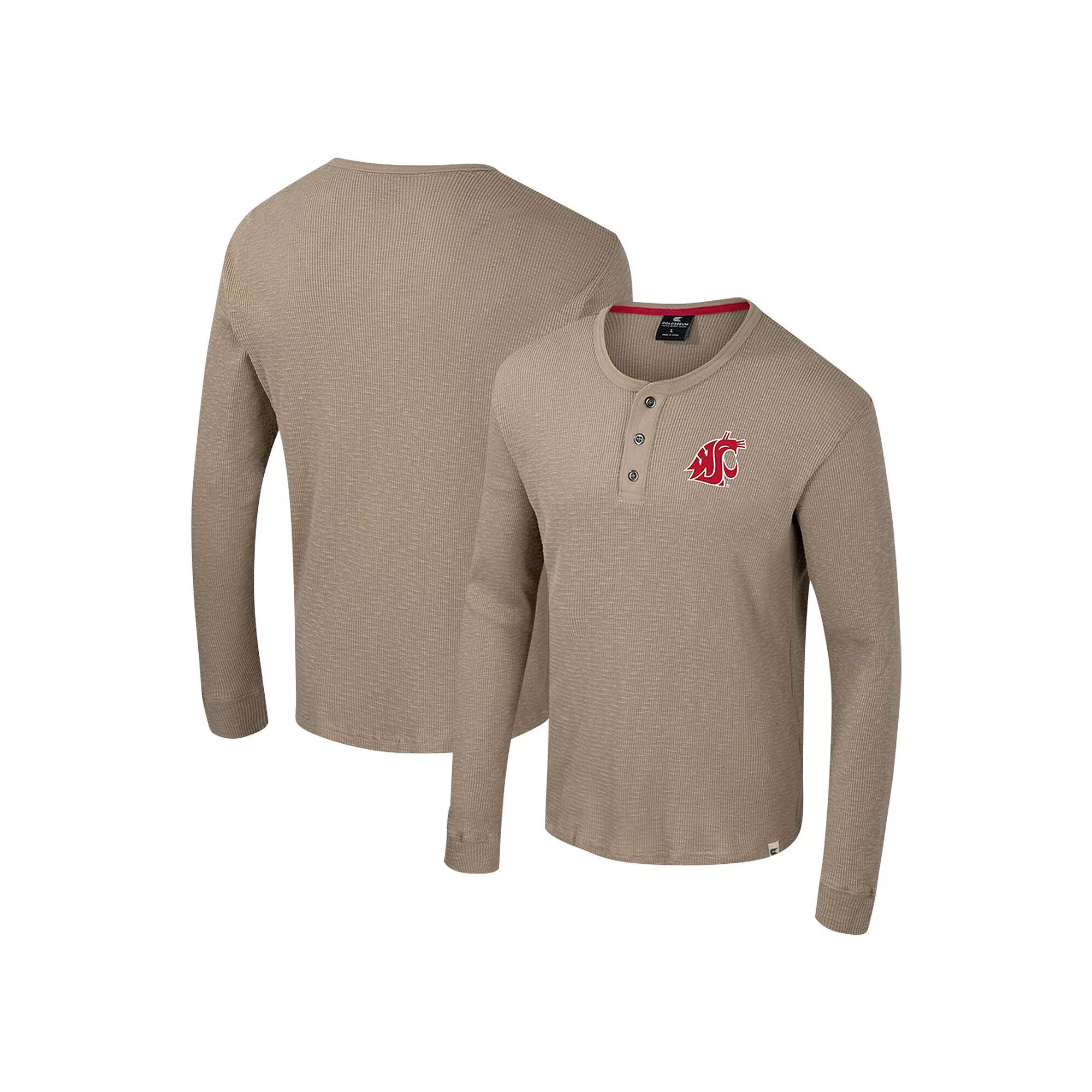 Men's Colosseum  Tan TCU Horned Frogs Great Outdoors Henley Long Sleeve Shirt, Size: 2XL, Team Product Image