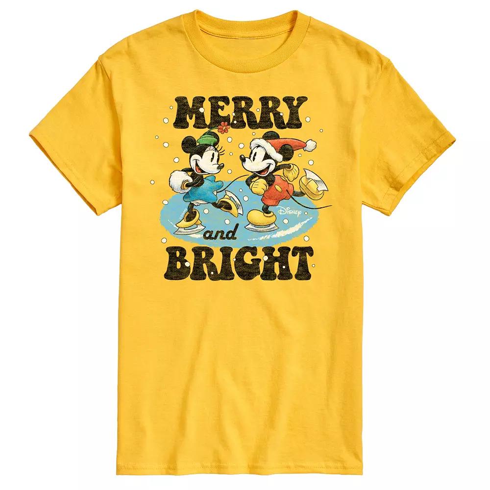 Disney's Mickey & Minnie Mouse Men's Merry And Bright Graphic Tee,  Product Image